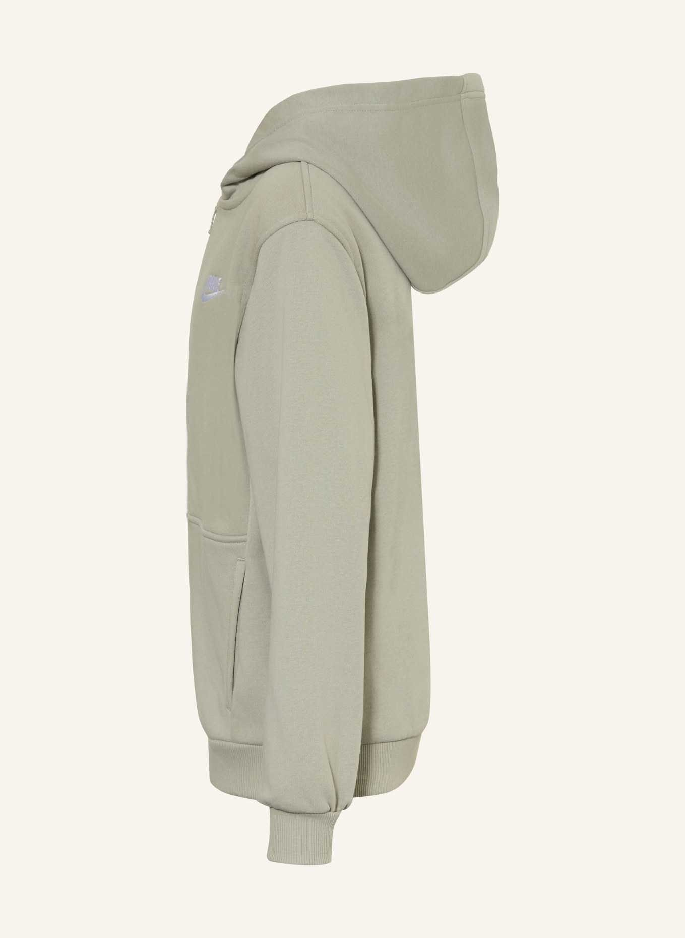 Nike SPORTSWEAR CLUB sweatshirt jacket: GREEN / WHITE