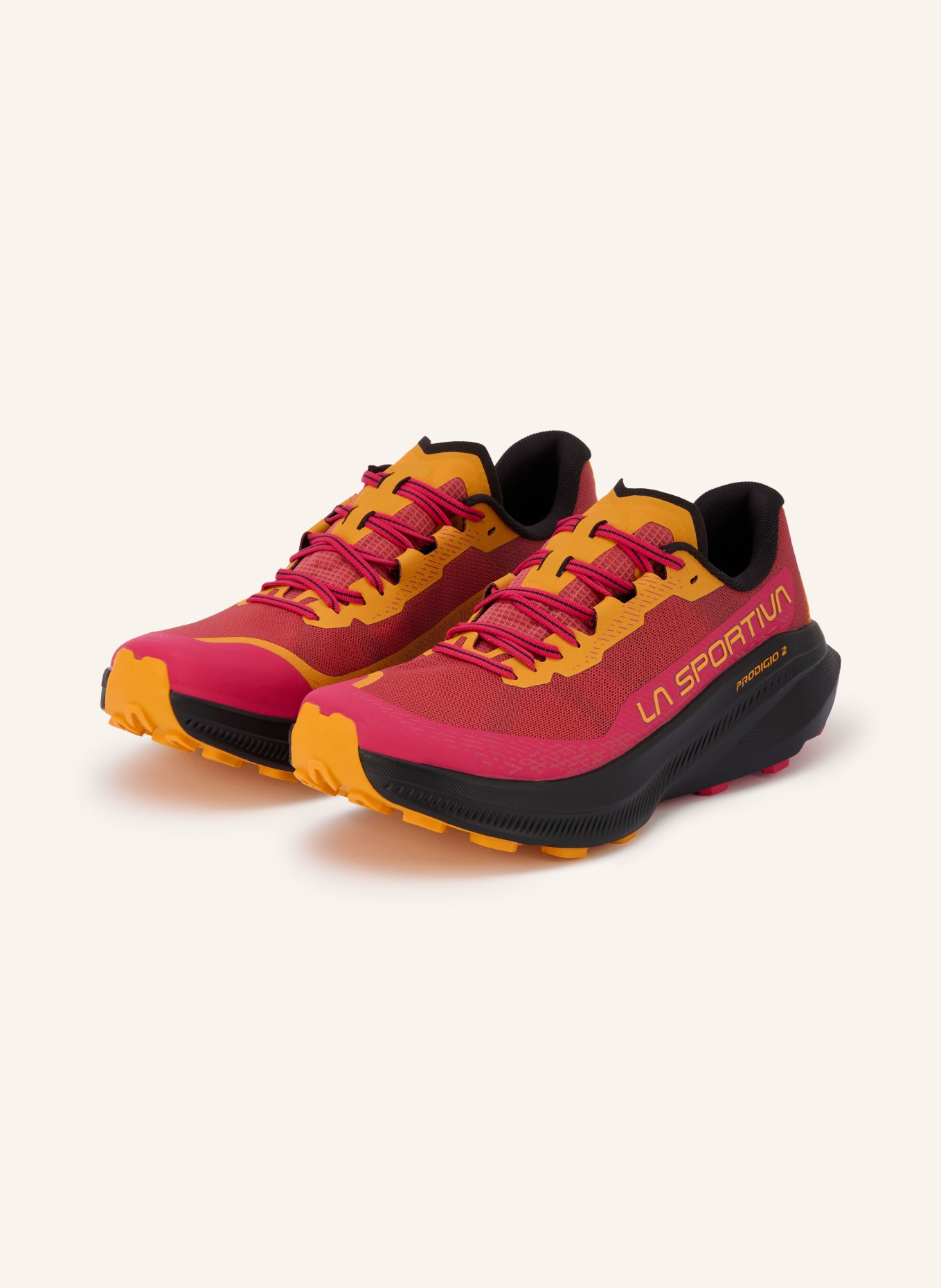 LA SPORTIVA Trailrunning-Schuhe PRODIGIO 2: HELLROT / FUCHSIA / ORANGE