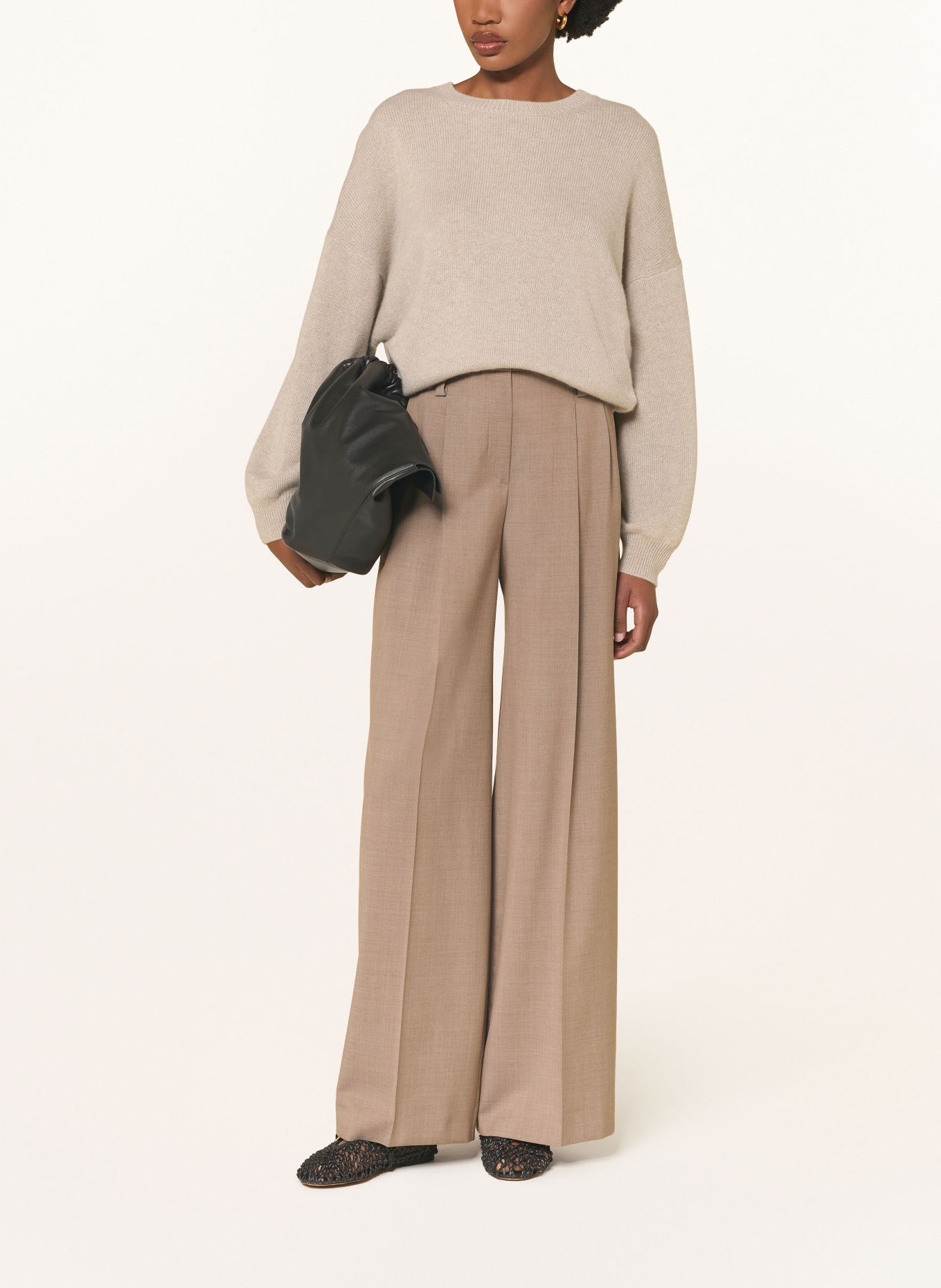 LISA YANG cashmere sweater: BEIGE