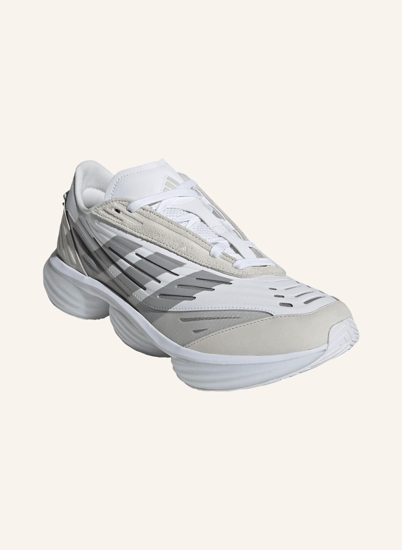 adidas LIGHTBLAZE POD+ Sneakers: WHITE / CREAM / GRAY