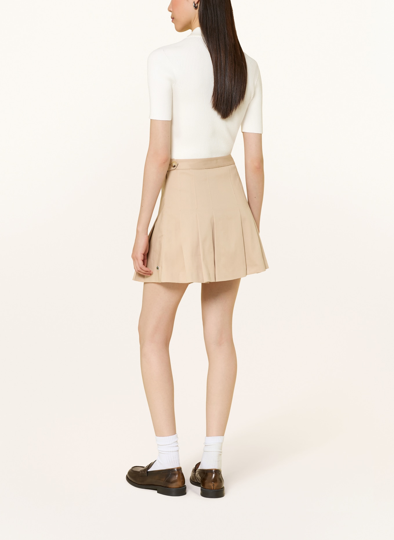 LACOSTE Strick-Poloshirt: WEISS