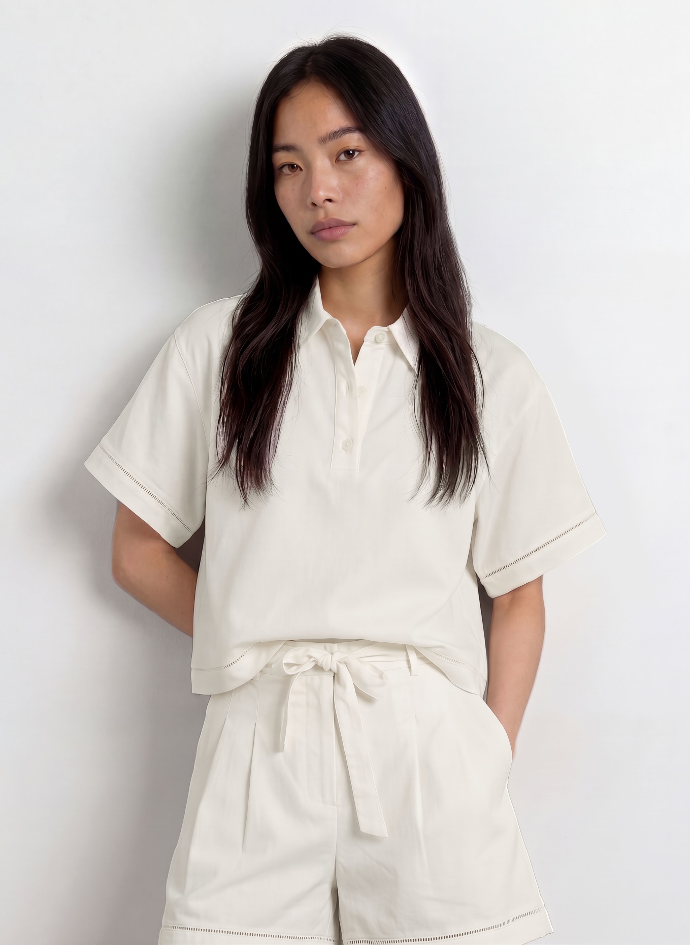 LACOSTE Blusenshirt: WEISS