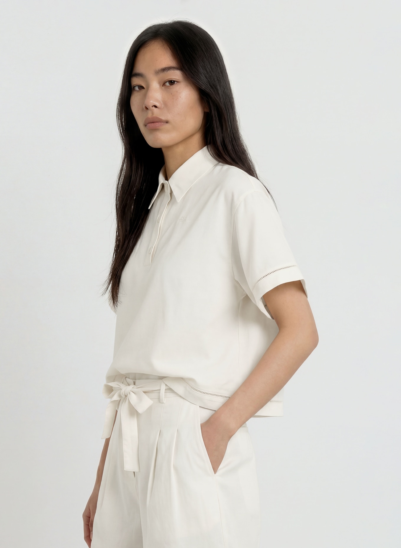 LACOSTE Blusenshirt: WEISS