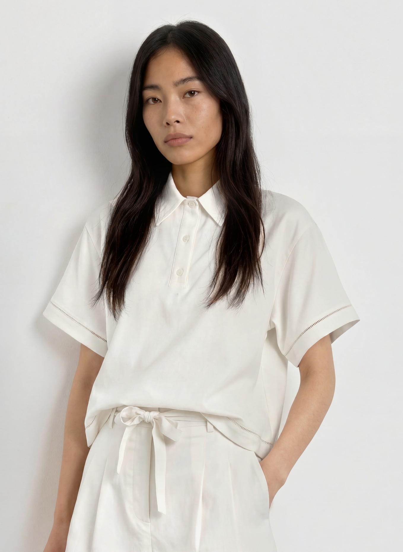 LACOSTE Blusenshirt: WEISS