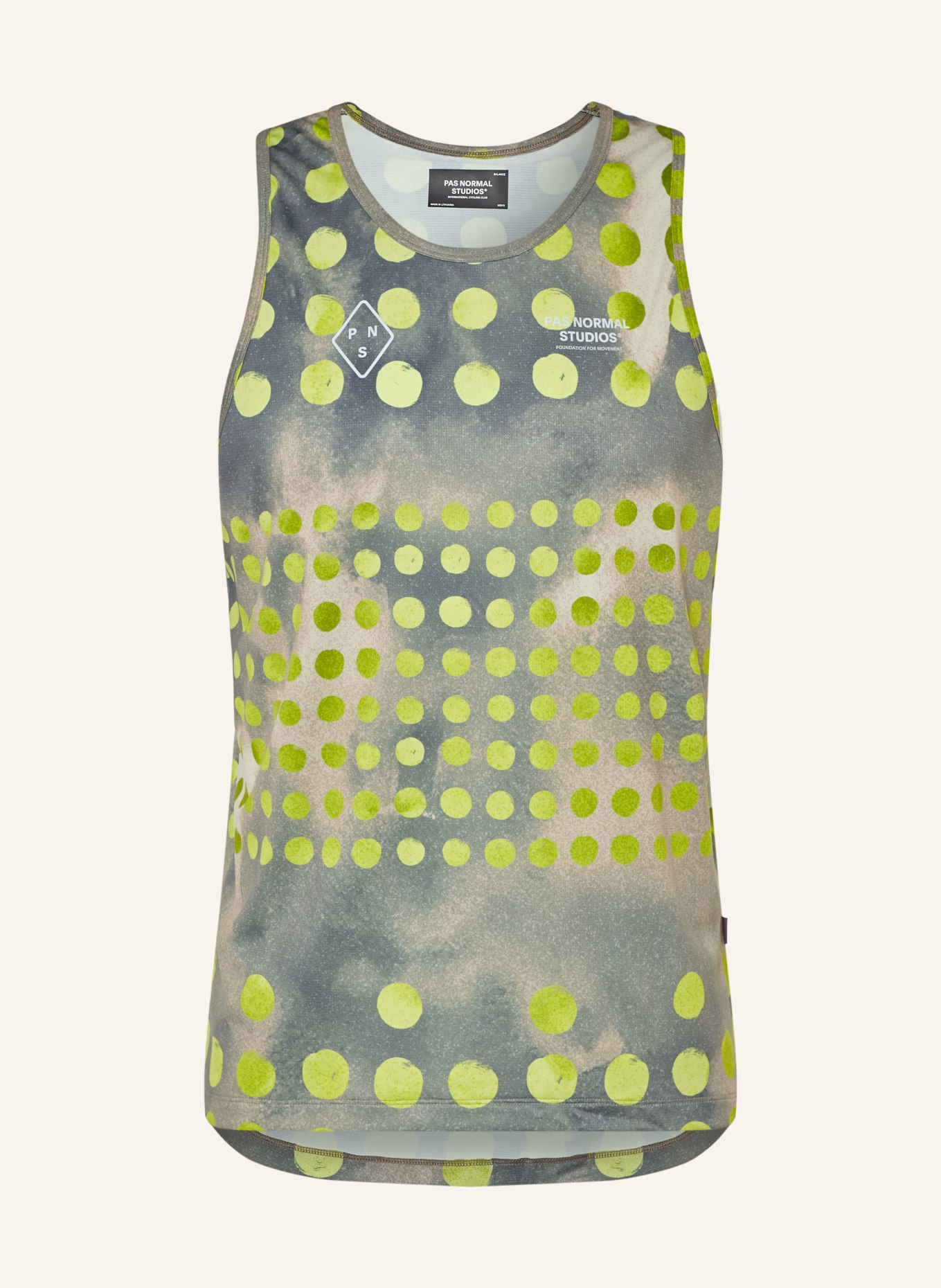 PAS NORMAL STUDIOS Sporttop T.K.O. BALANCE: KAKI / NEONGROEN