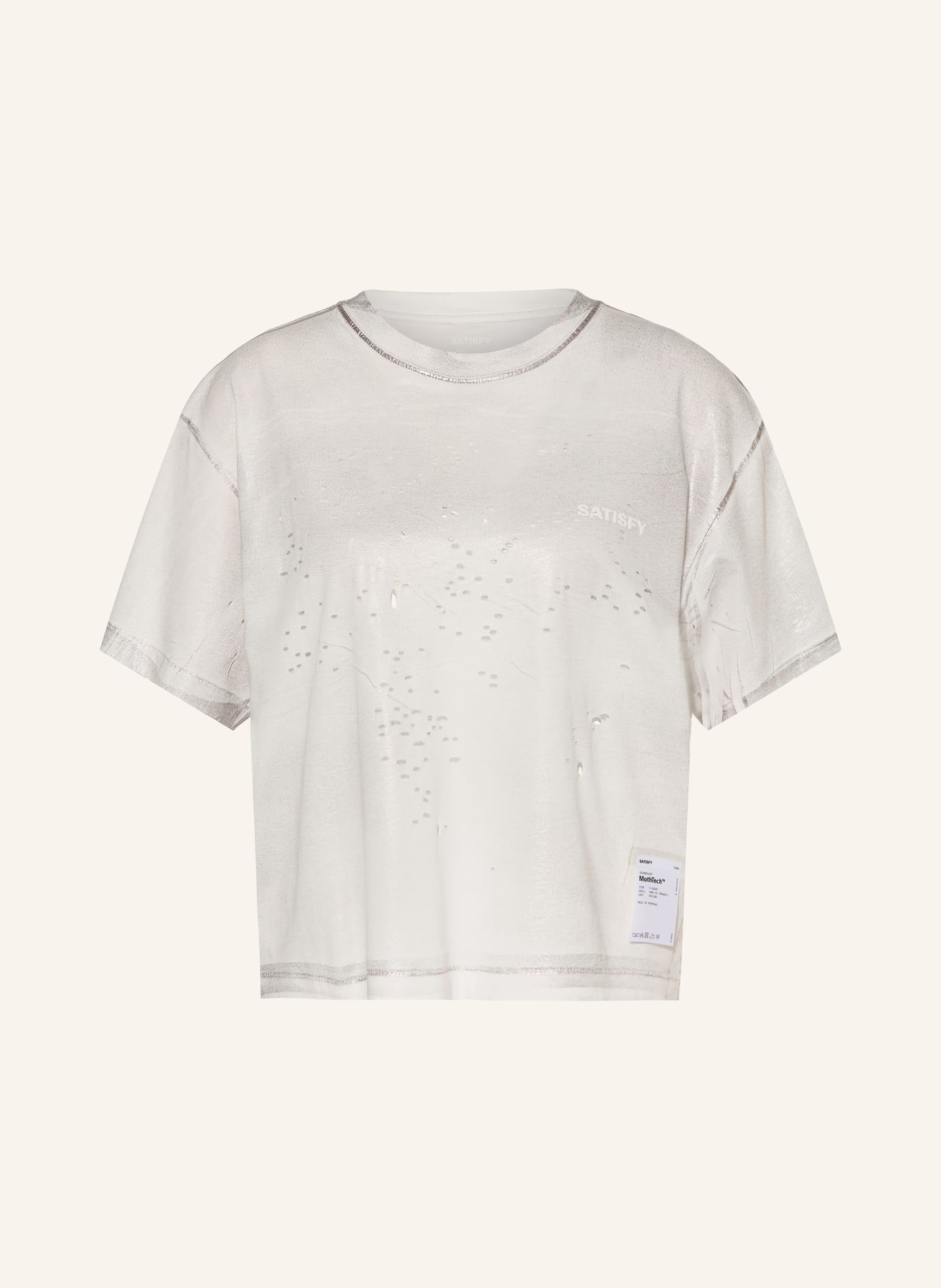 SATISFY Funktionsshirt MOTHTECH™: WEISS / SILBER / HELLGRAU
