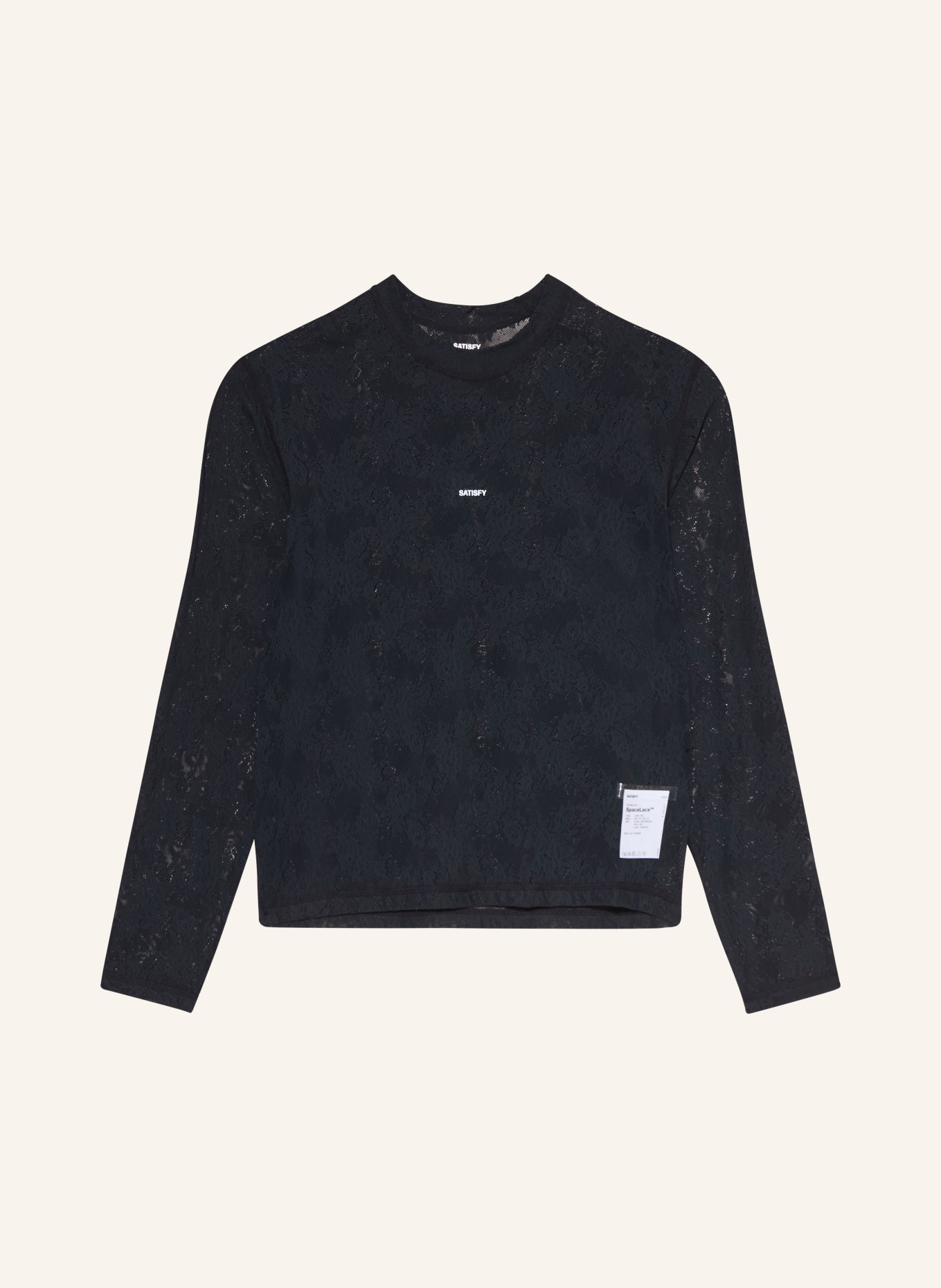 SATISFY SPACELACE™ lace running shirt: BLACK
