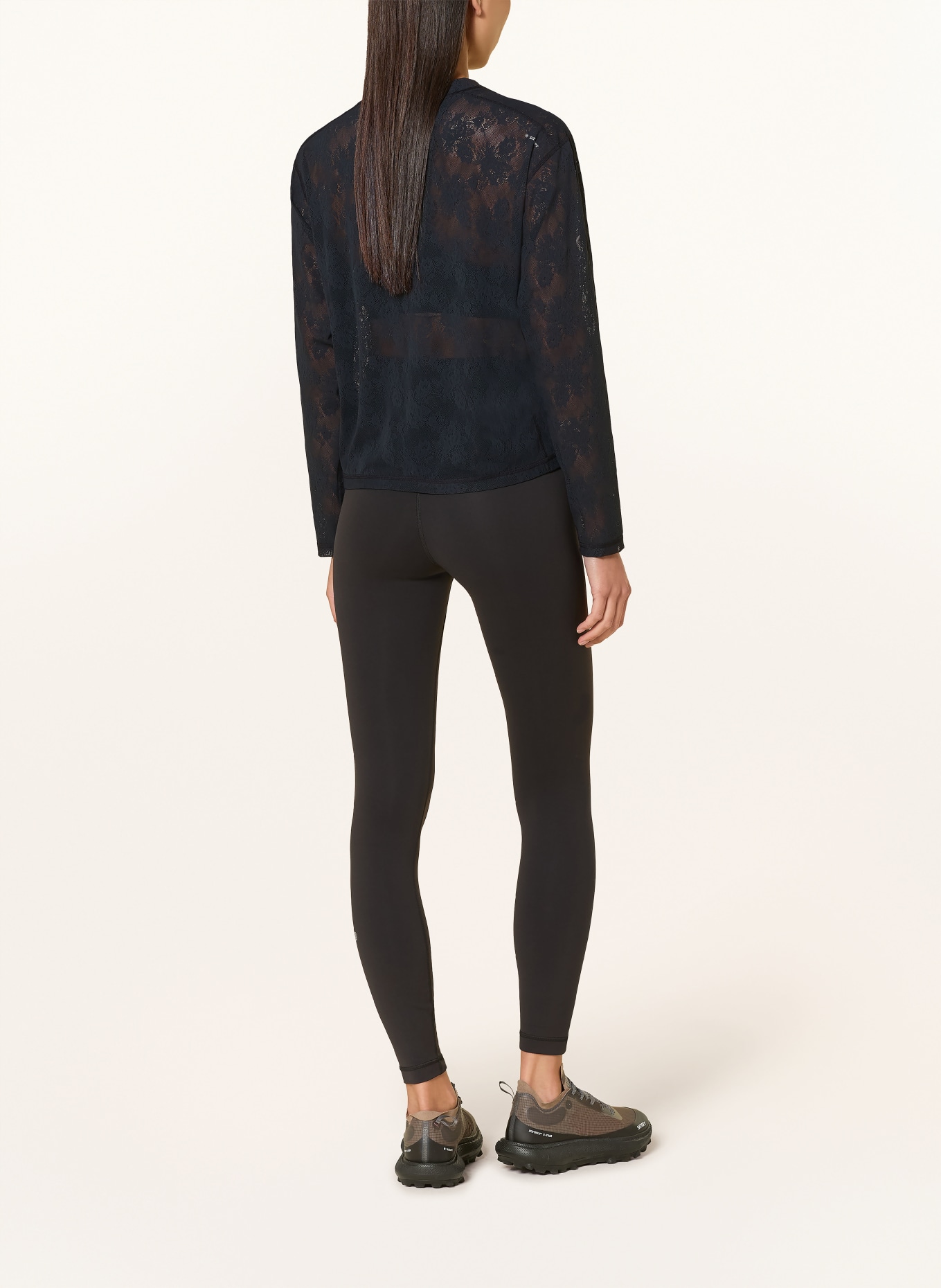 SATISFY SPACELACE™ lace running shirt: BLACK