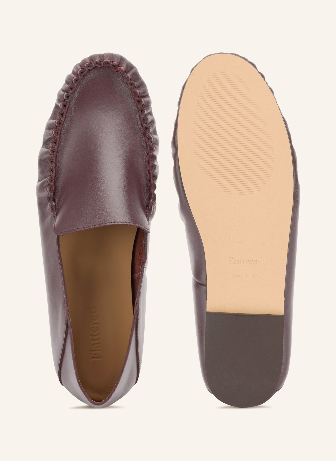 Flattered Slippers BON BON: DONKERROOD