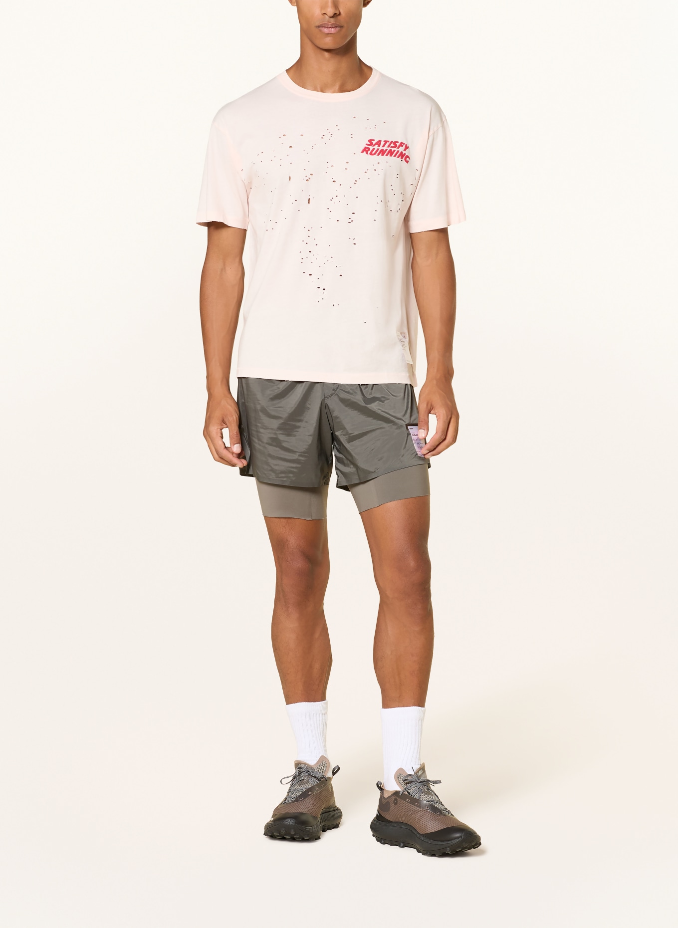 SATISFY Tricou MOUTHTEC™: ROZ DESCHIS / ROȘU ÎNCHIS