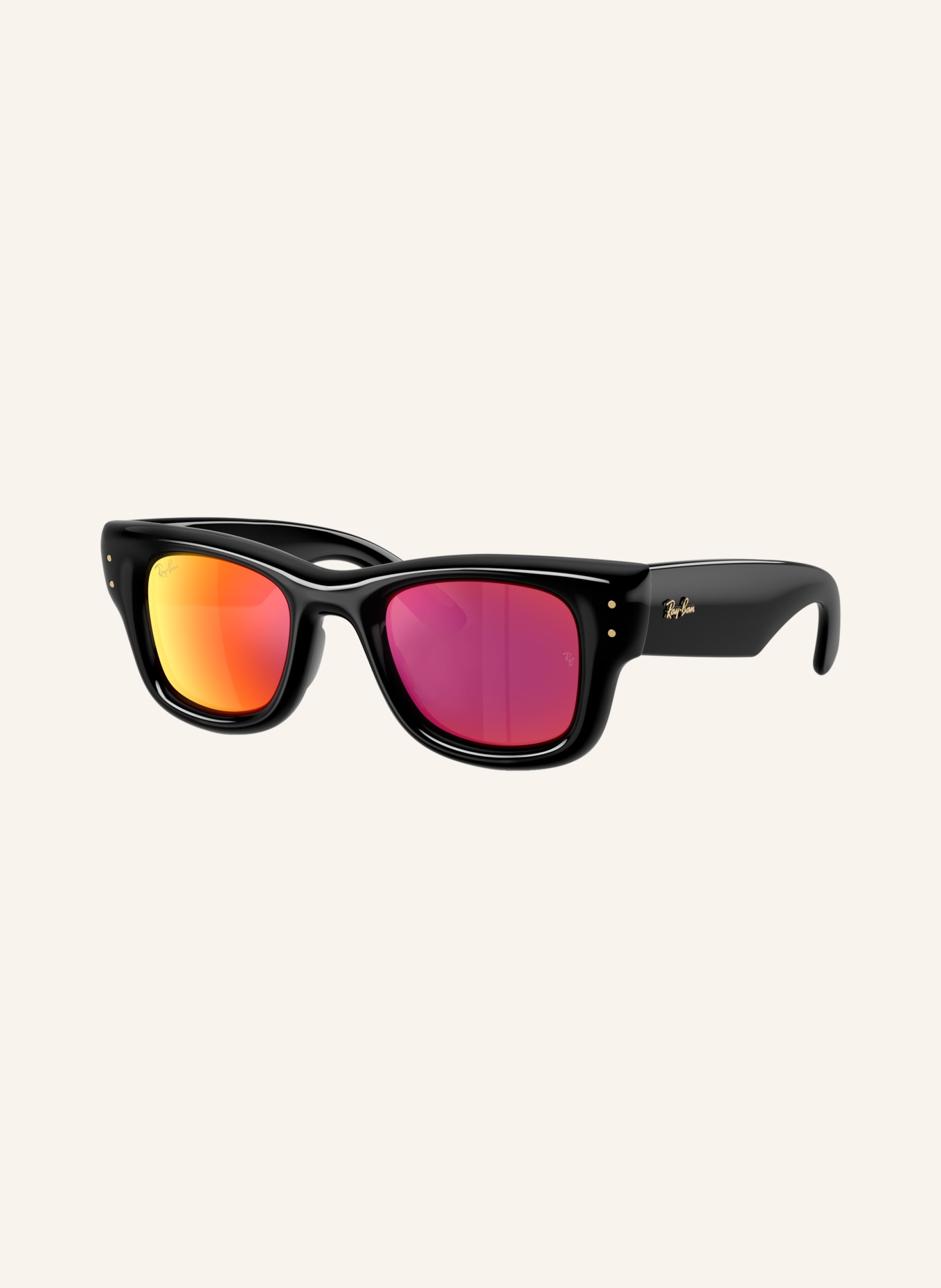 Ray-Ban Sonnenbrille RB4940: BLACK/ BROWN MIRROR ORANGE