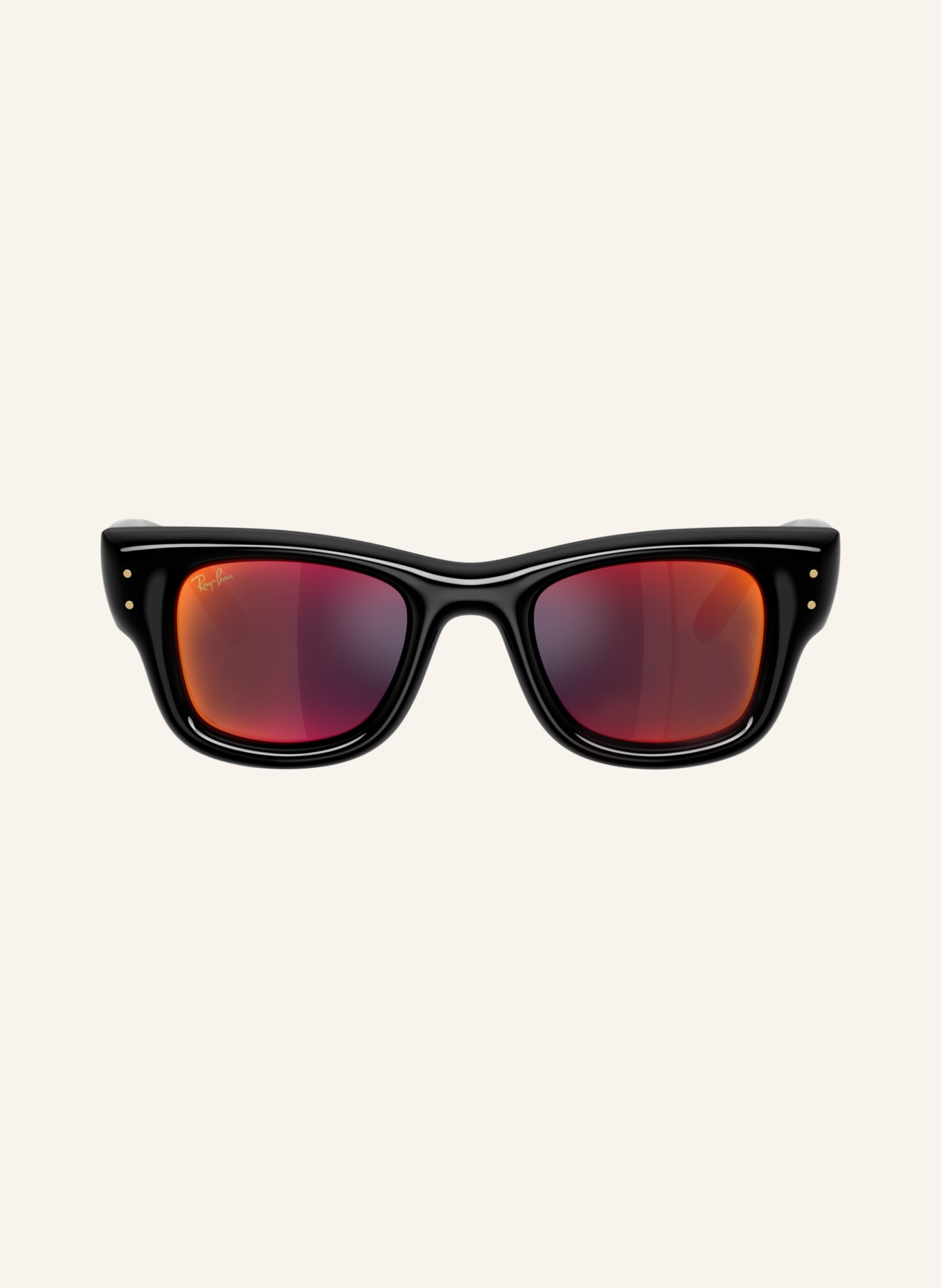 Ray-Ban Sonnenbrille RB4940: BLACK/ BROWN MIRROR ORANGE