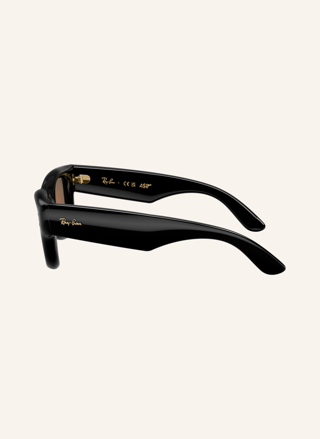 Ray-Ban Sonnenbrille RB4940: BLACK/ BROWN MIRROR ORANGE