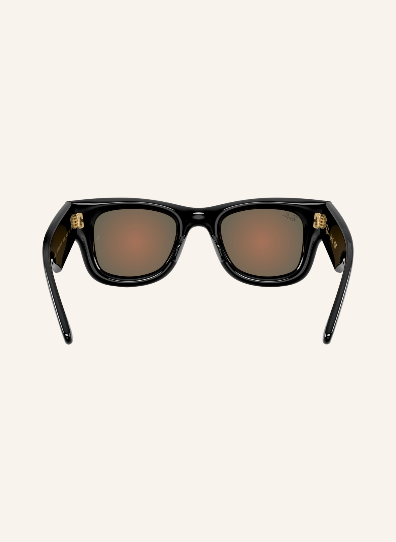 Ray-Ban Sonnenbrille RB4940: BLACK/ BROWN MIRROR ORANGE