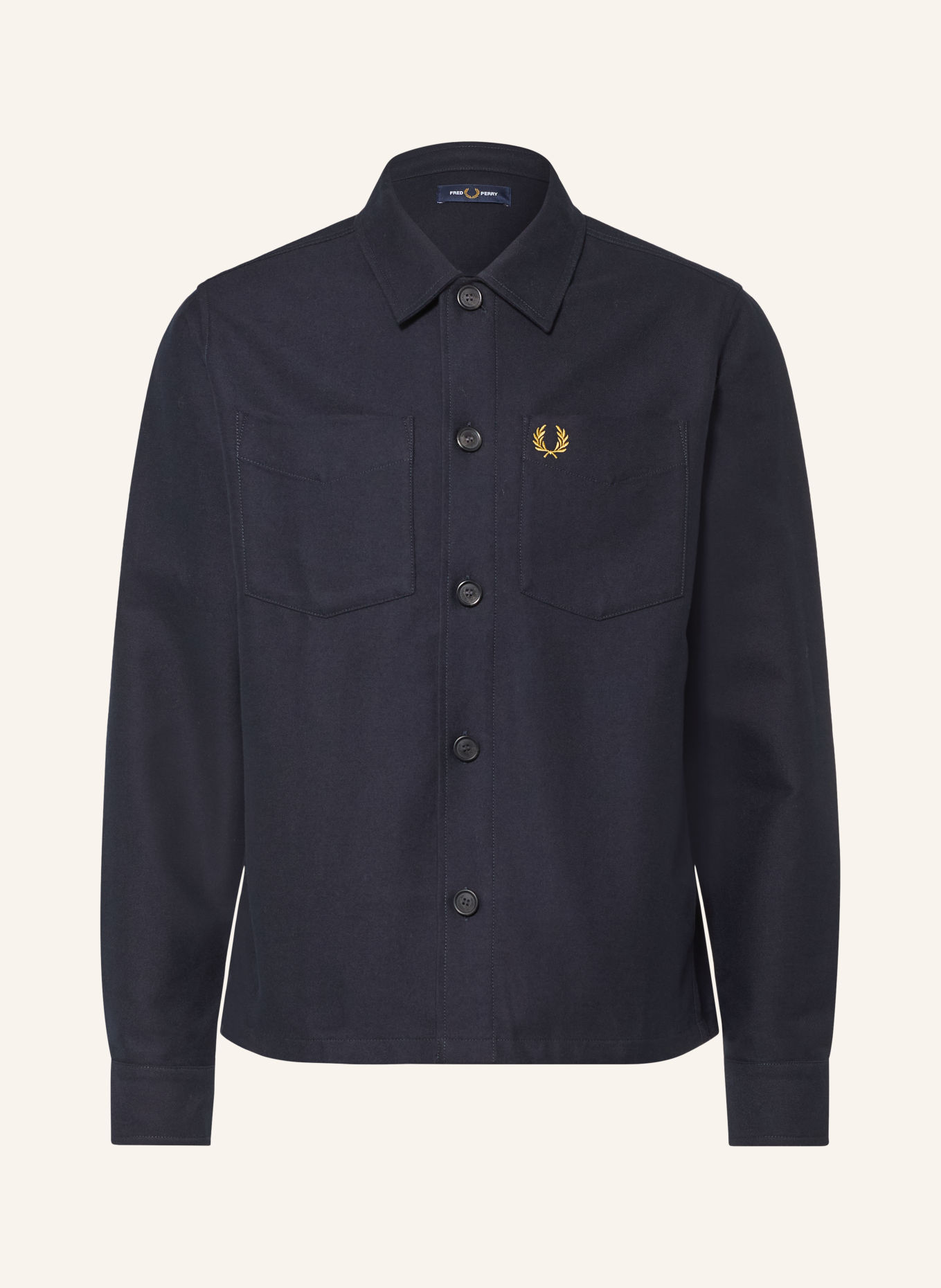 FRED PERRY Overjacket: DONKERBLAUW