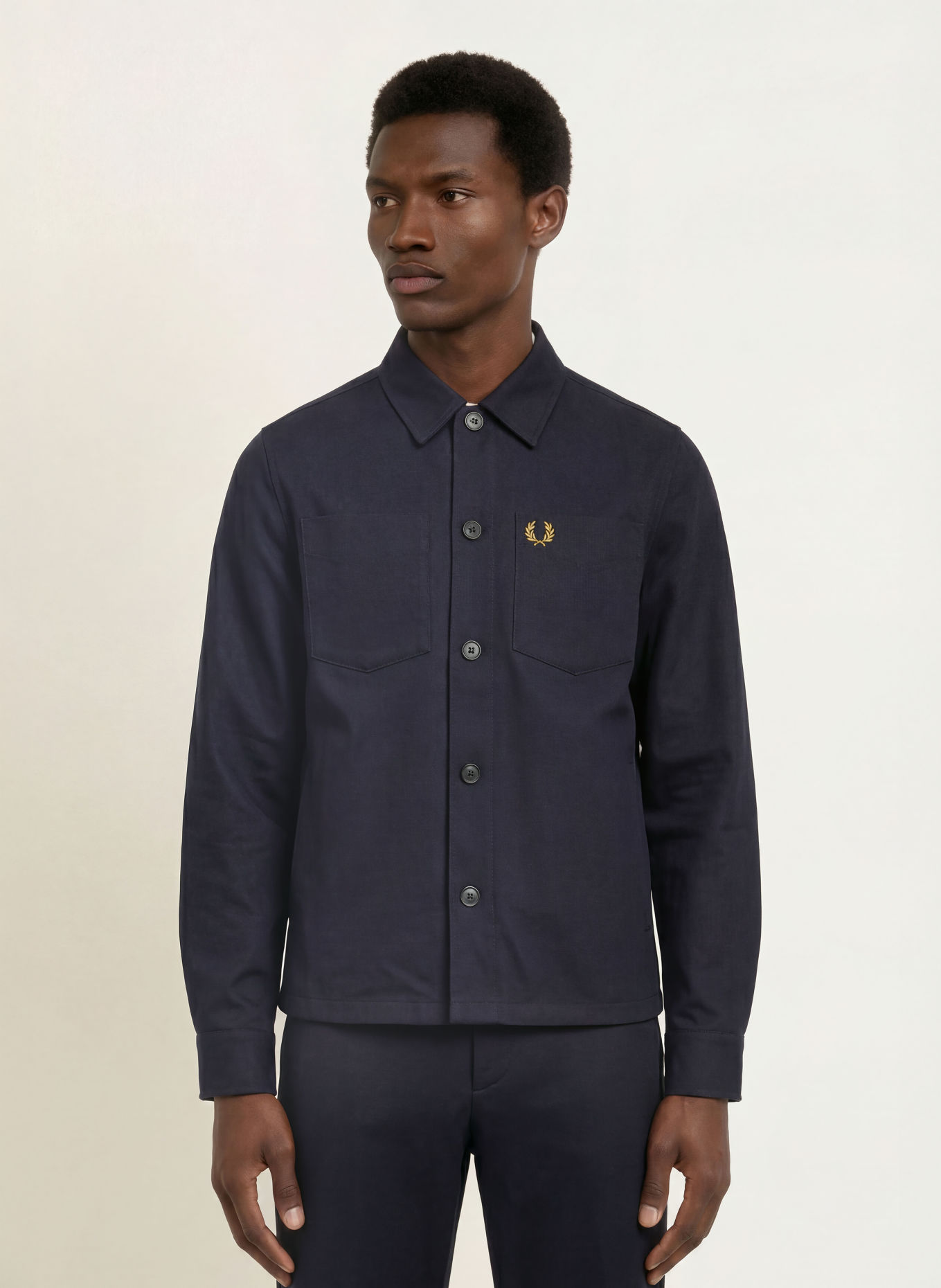 FRED PERRY Overjacket: DONKERBLAUW
