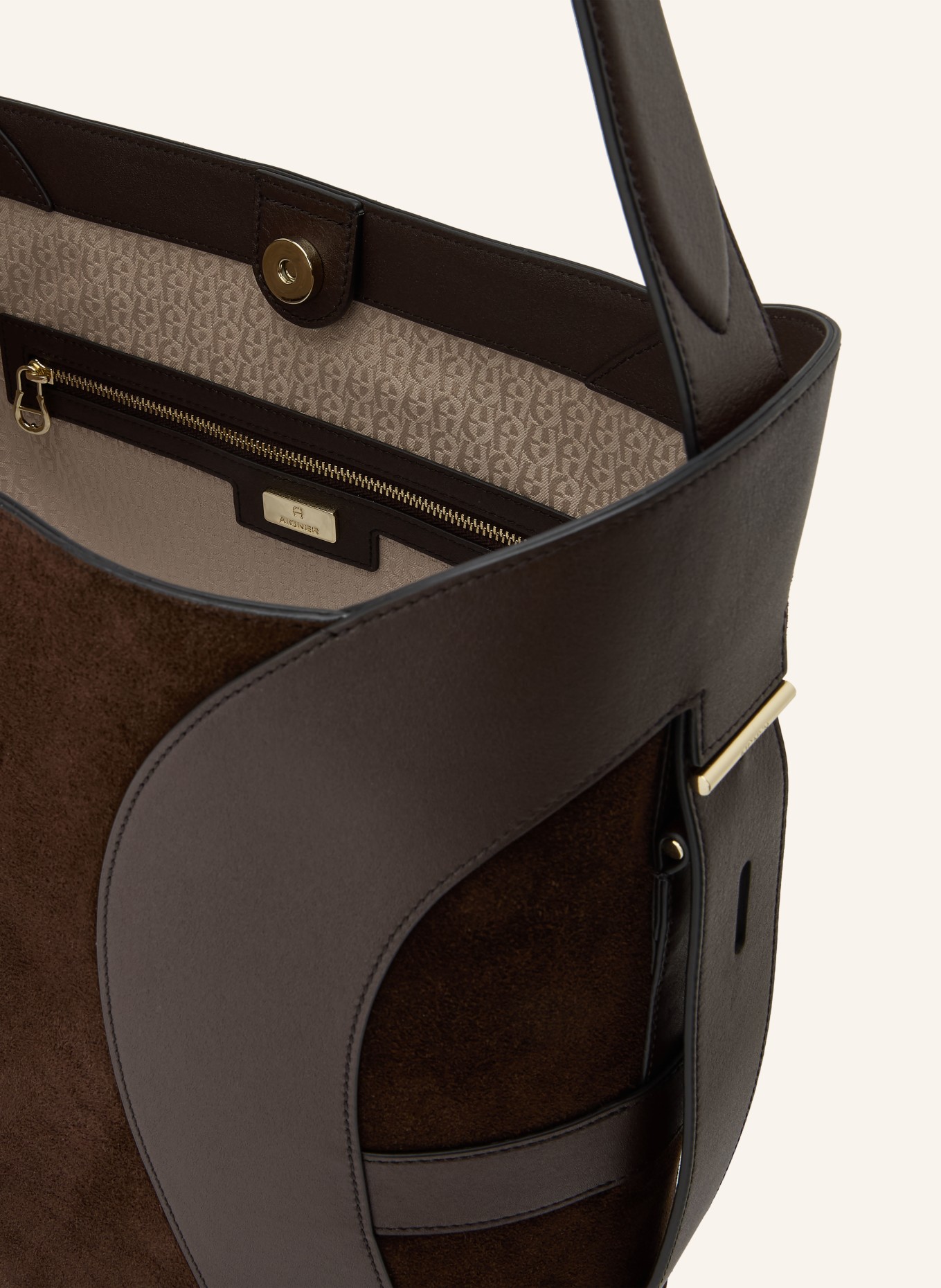 AIGNER Beuteltasche DEBORAH LARGE: DUNKELBRAUN