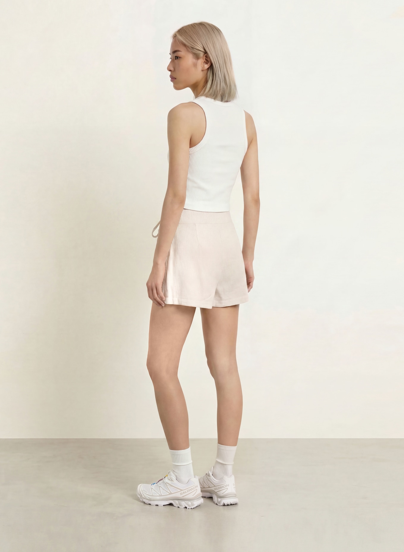 TOMMY JEANS Skort van linnen: CRÈME / BEIGE