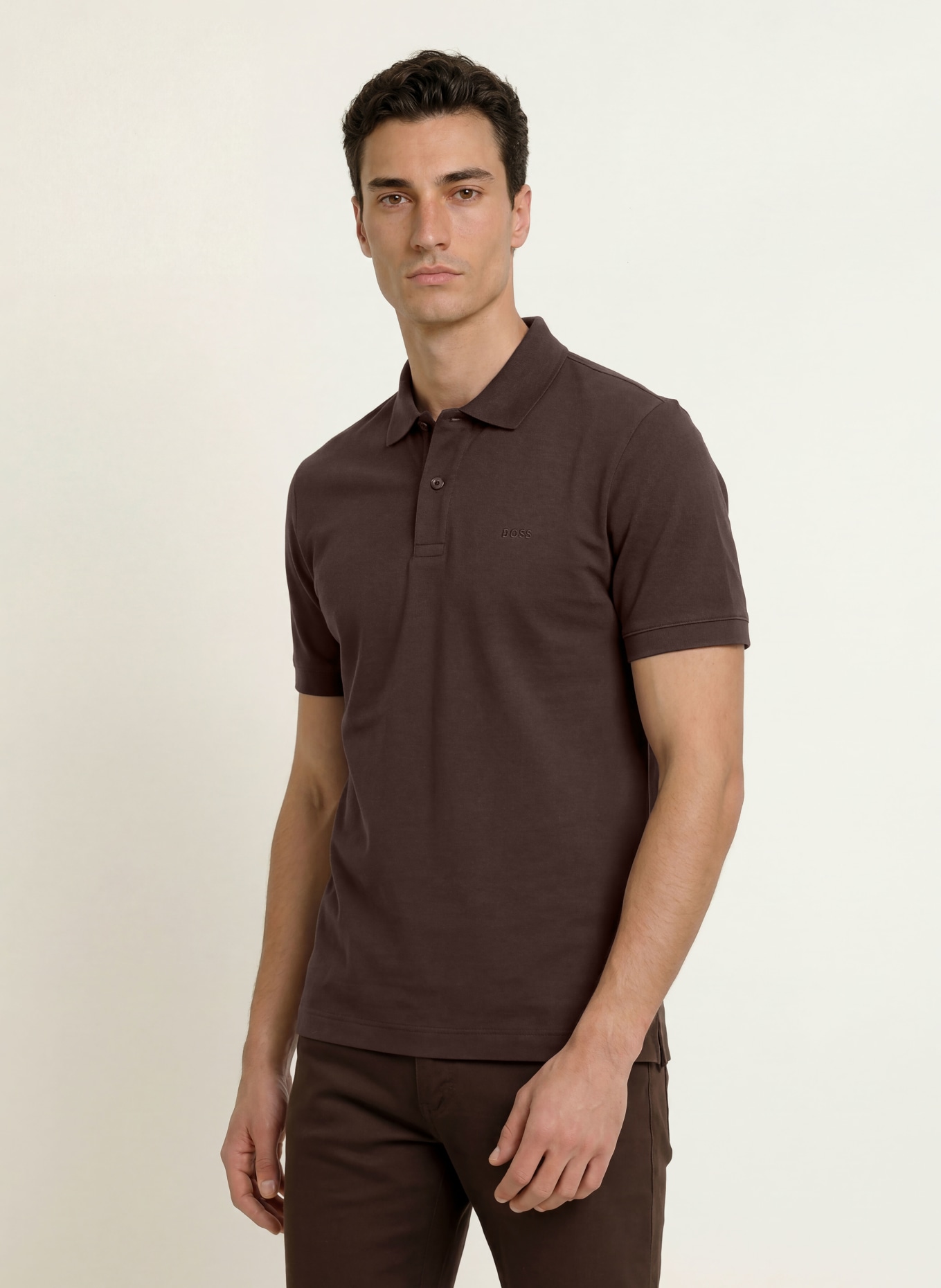 BOSS Piqué-Poloshirt PALLAS Regular Fit: DUNKELBRAUN