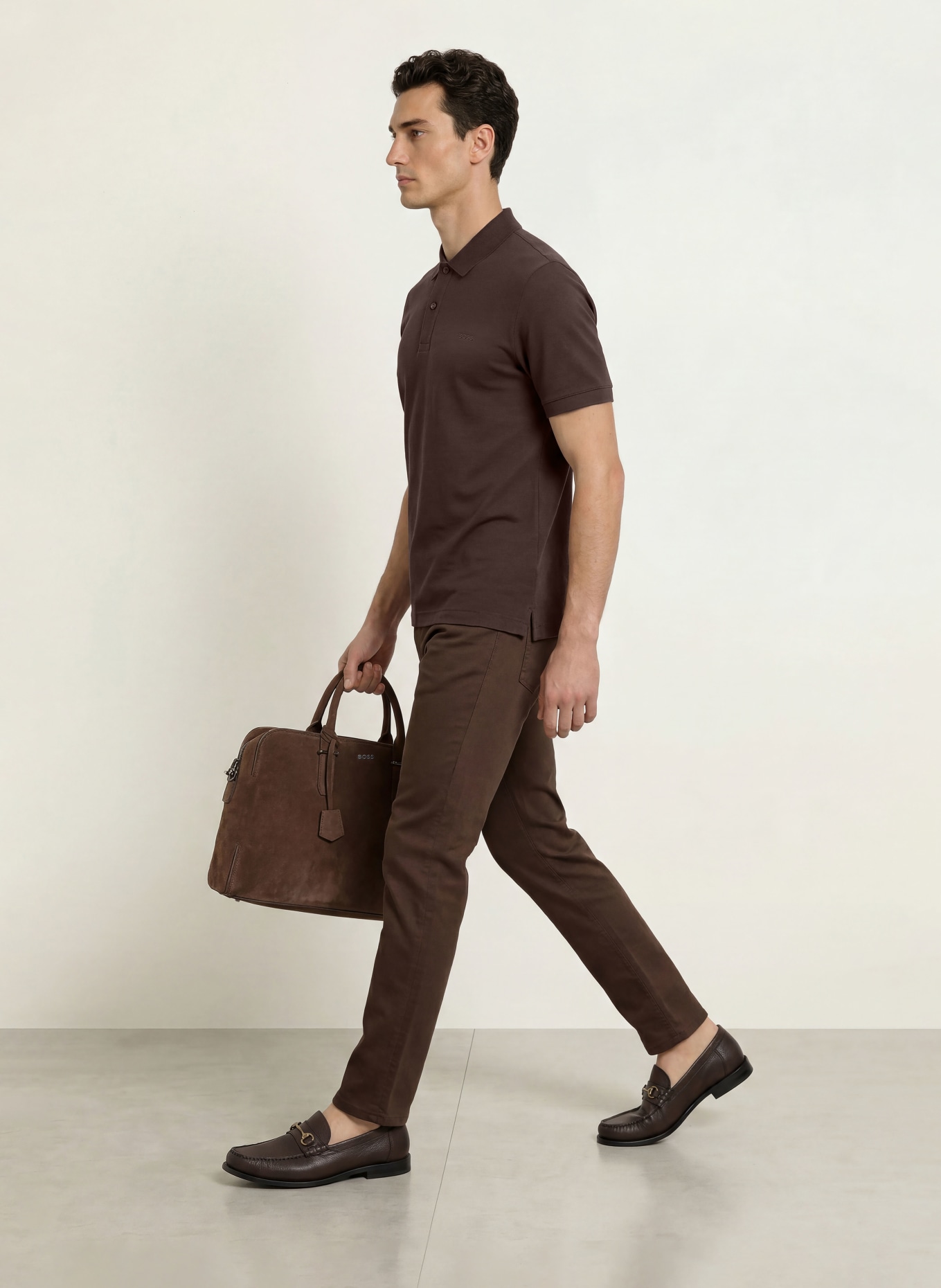 BOSS Piqué-Poloshirt PALLAS Regular Fit: DUNKELBRAUN