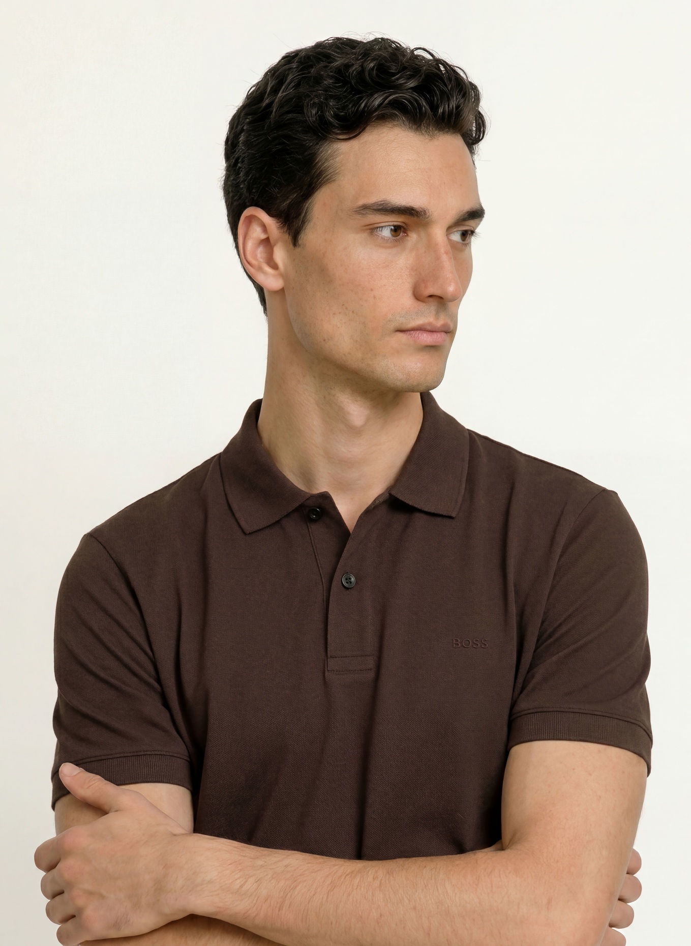 BOSS Piqué-Poloshirt PALLAS Regular Fit: DUNKELBRAUN