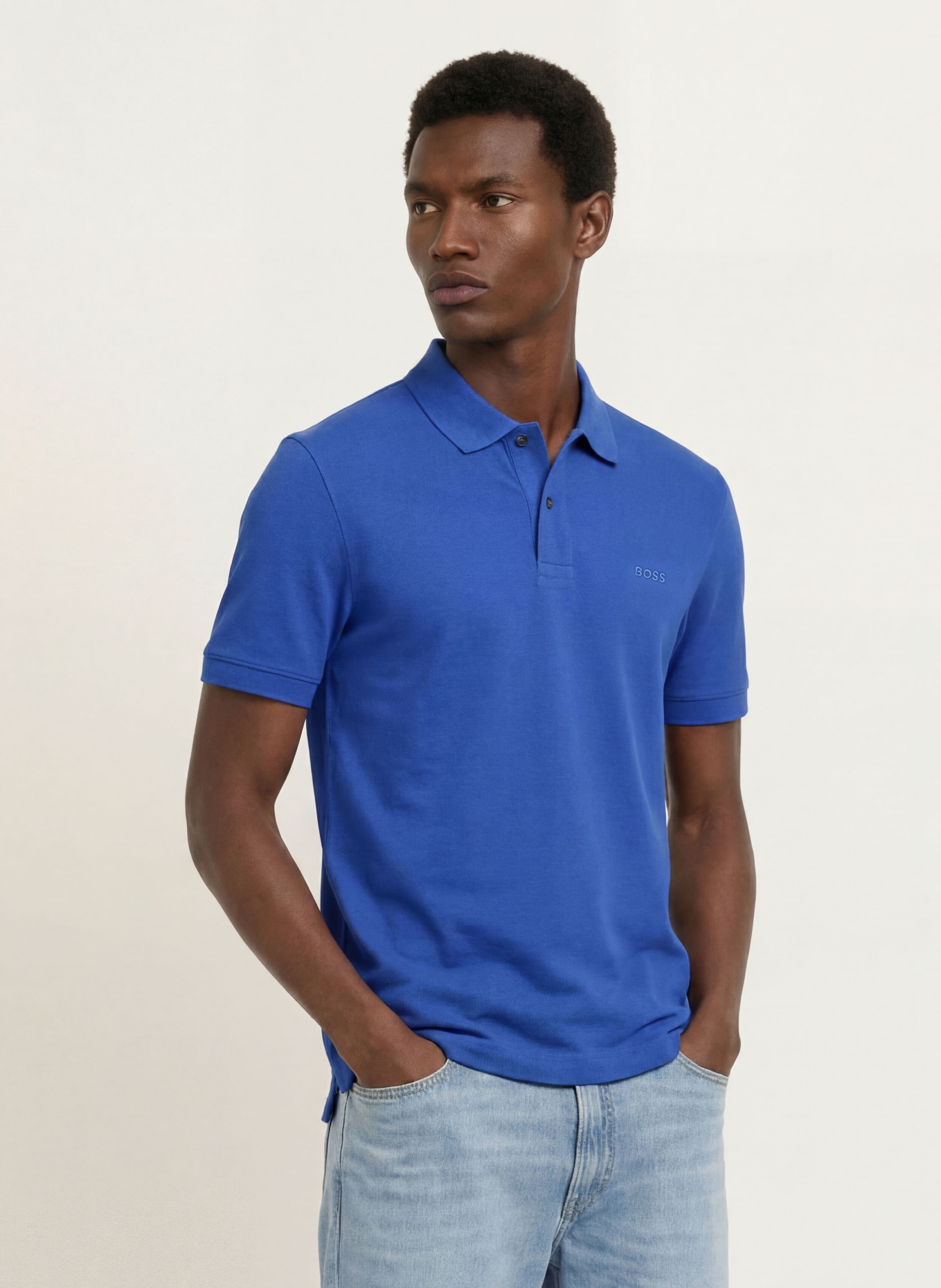 BOSS Piqué-Poloshirt PALLAS Regular Fit: BLAU