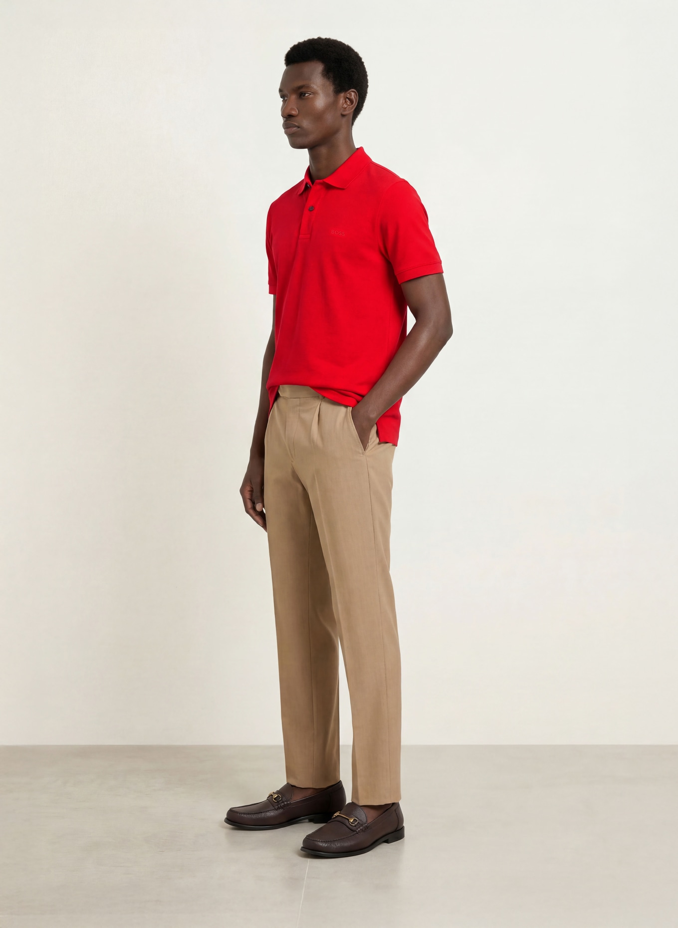 BOSS Piqué-Poloshirt PALLAS Regular Fit: ROT