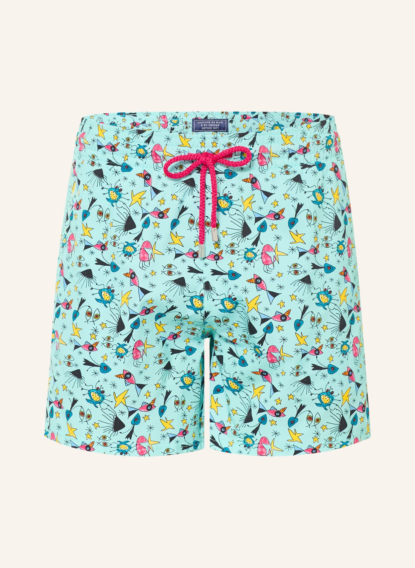 VILEBREQUIN Badeshorts AQUATIC CARNIVAL: TÜRKIS / PINK / GELB