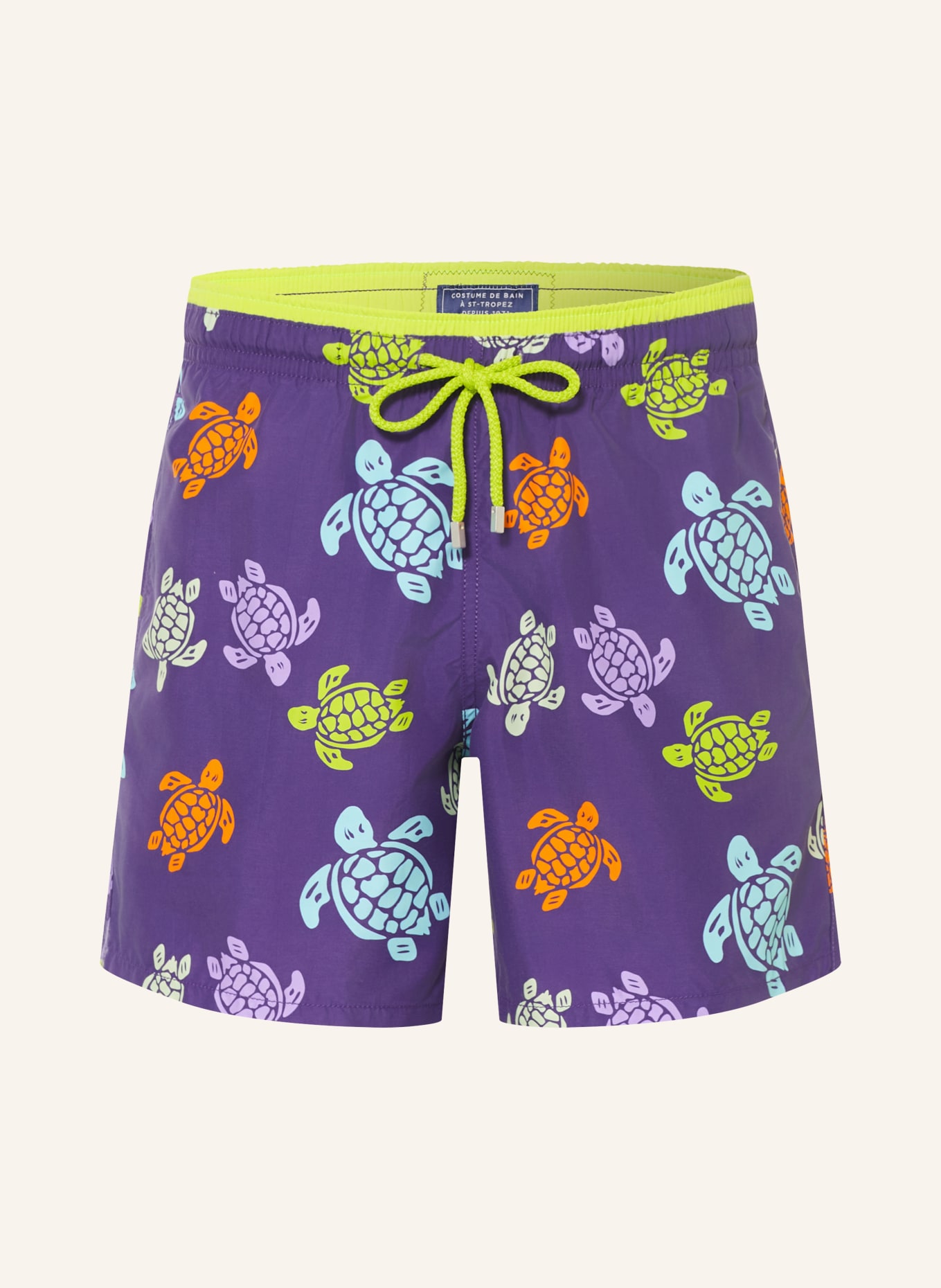 VILEBREQUIN Badeshorts TORTUES MULTICOLORES: LILA / ORANGE / HELLBLAU