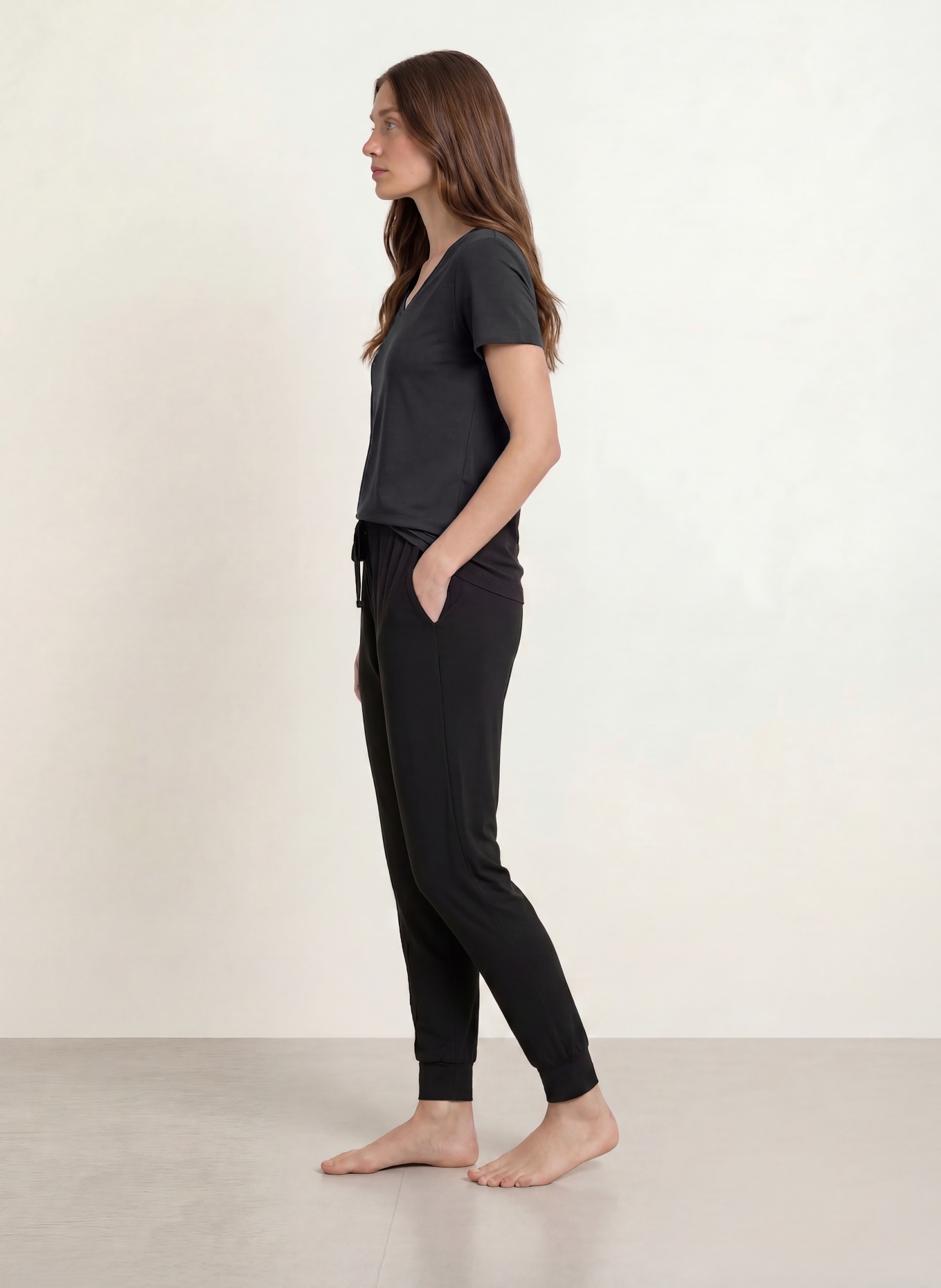 SCHIESSER Schlafshirt MIX+RELAX: SCHWARZ