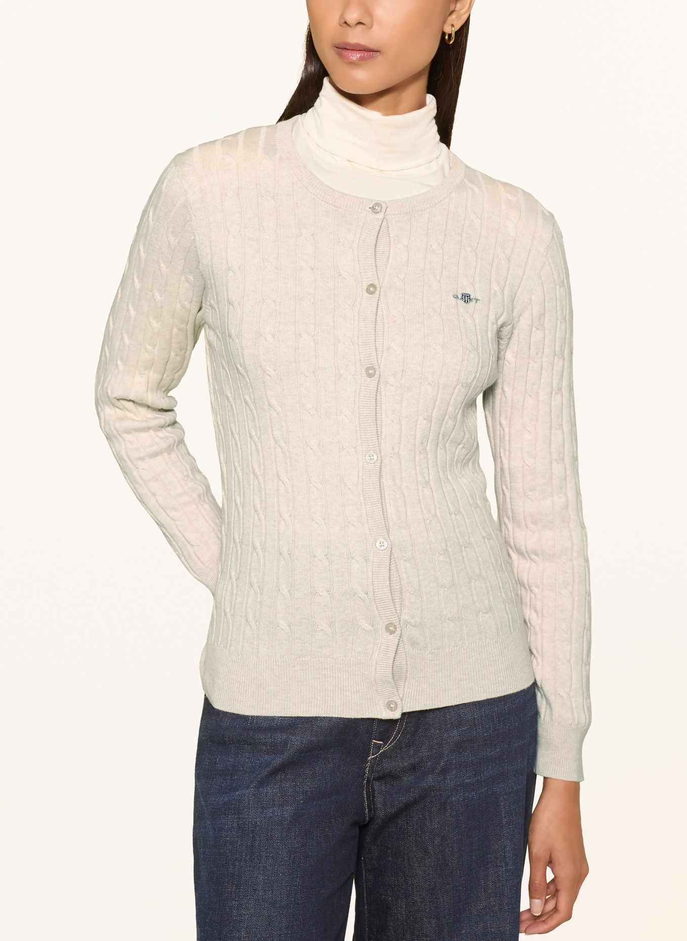 GANT vest: LICHTBRUIN