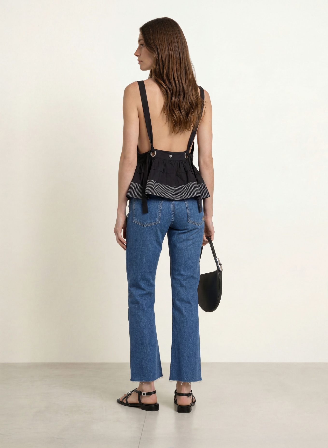 BOSS Blouse sans manches IDIL: NOIR / BLANC