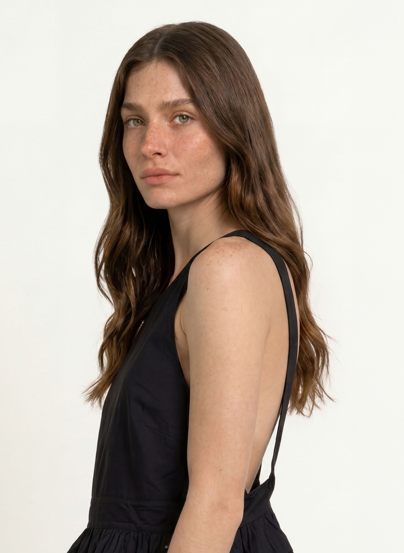 BOSS Blouse sans manches IDIL: NOIR / BLANC