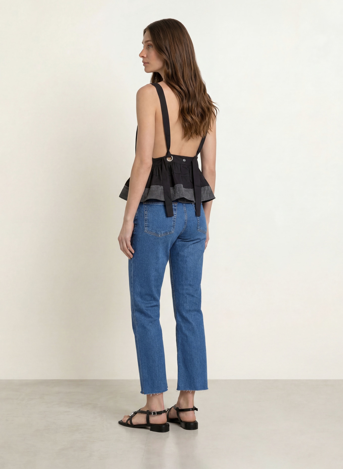 BOSS Cropped jeans SOFT KICK FLARE: 403 DARK BLUE