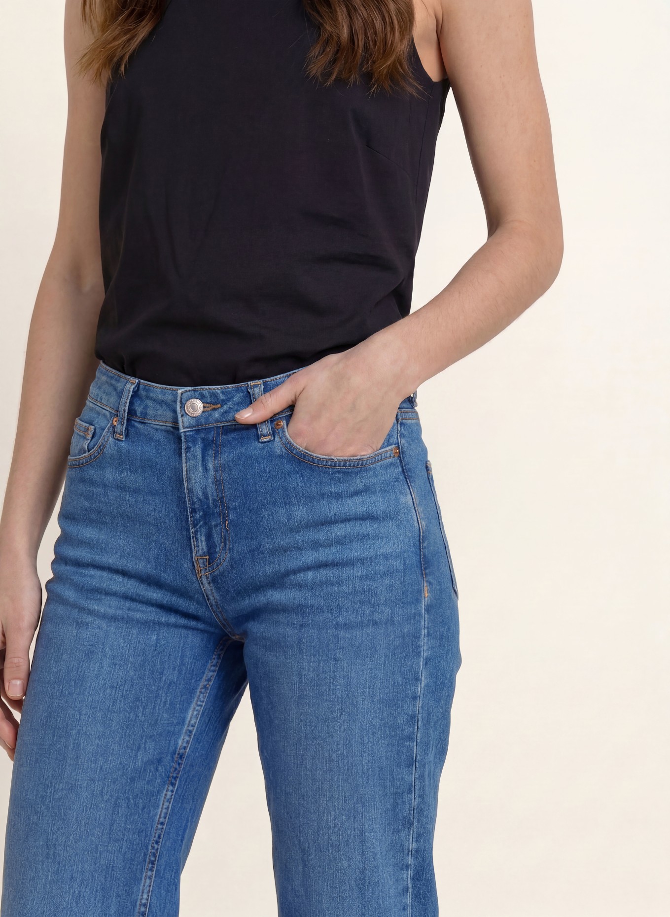 BOSS Cropped jeans SOFT KICK FLARE: 403 DARK BLUE