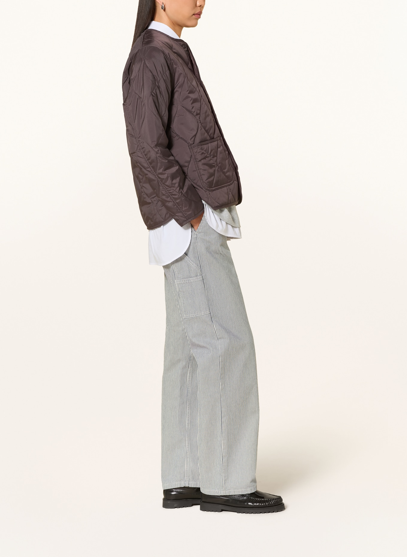 carhartt WIP Široké džíny MERCER: 3OK06 Mercer Stripe, Graphite / Wax