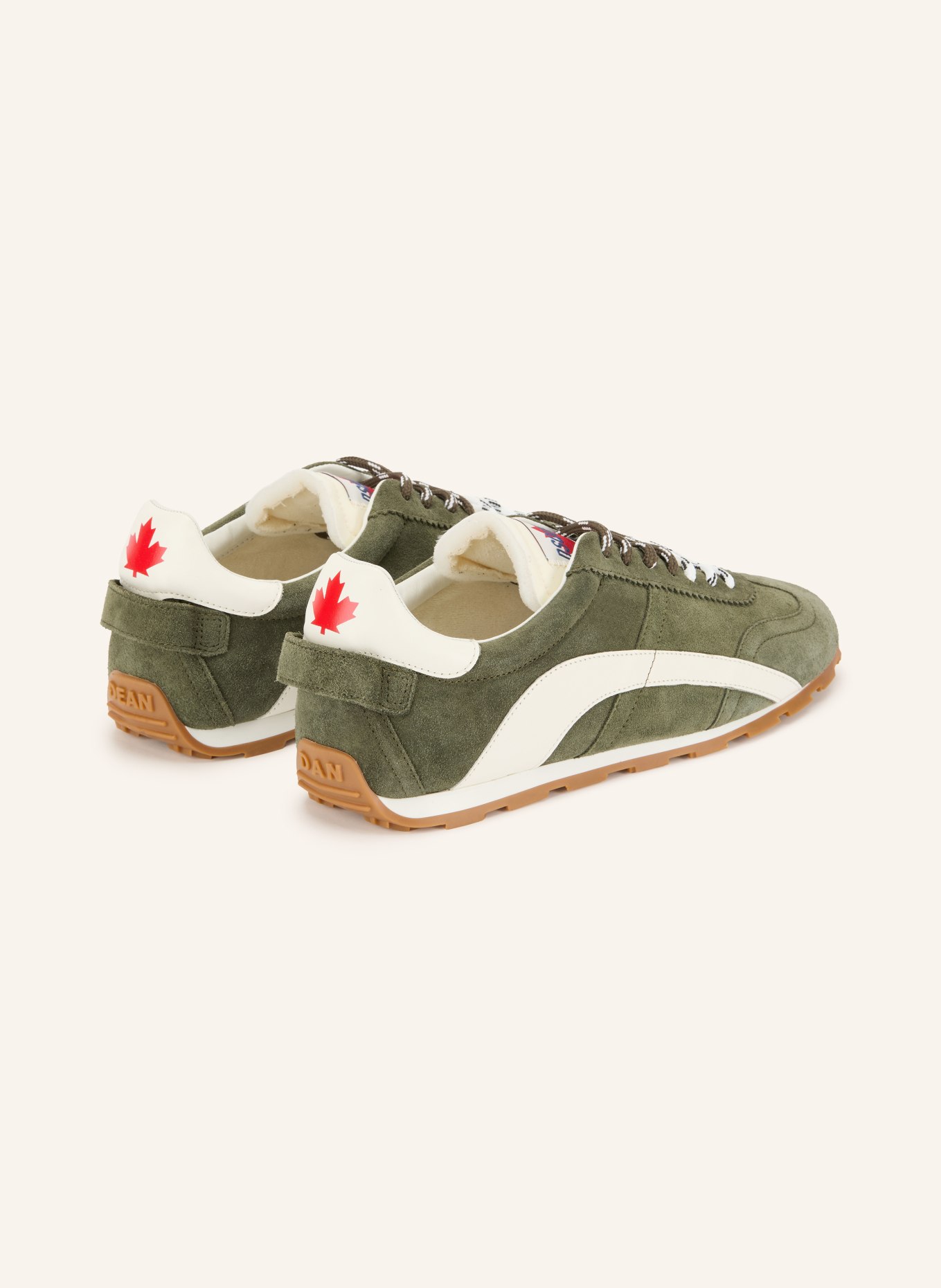 DSQUARED2 Sneaker: KAKI / CRÈME / WIT