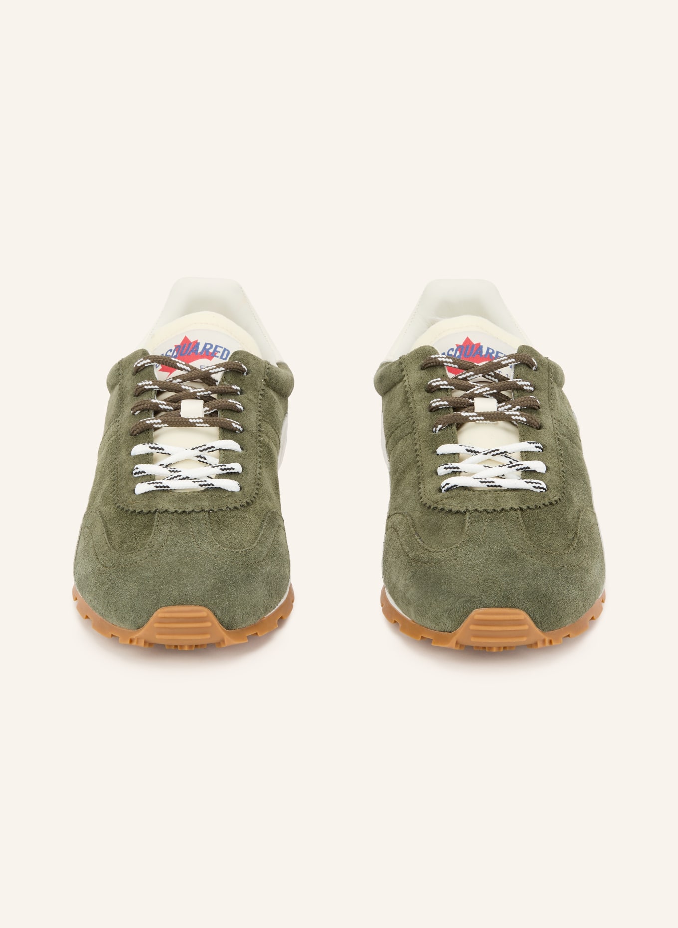 DSQUARED2 Sneaker: KAKI / CRÈME / WIT