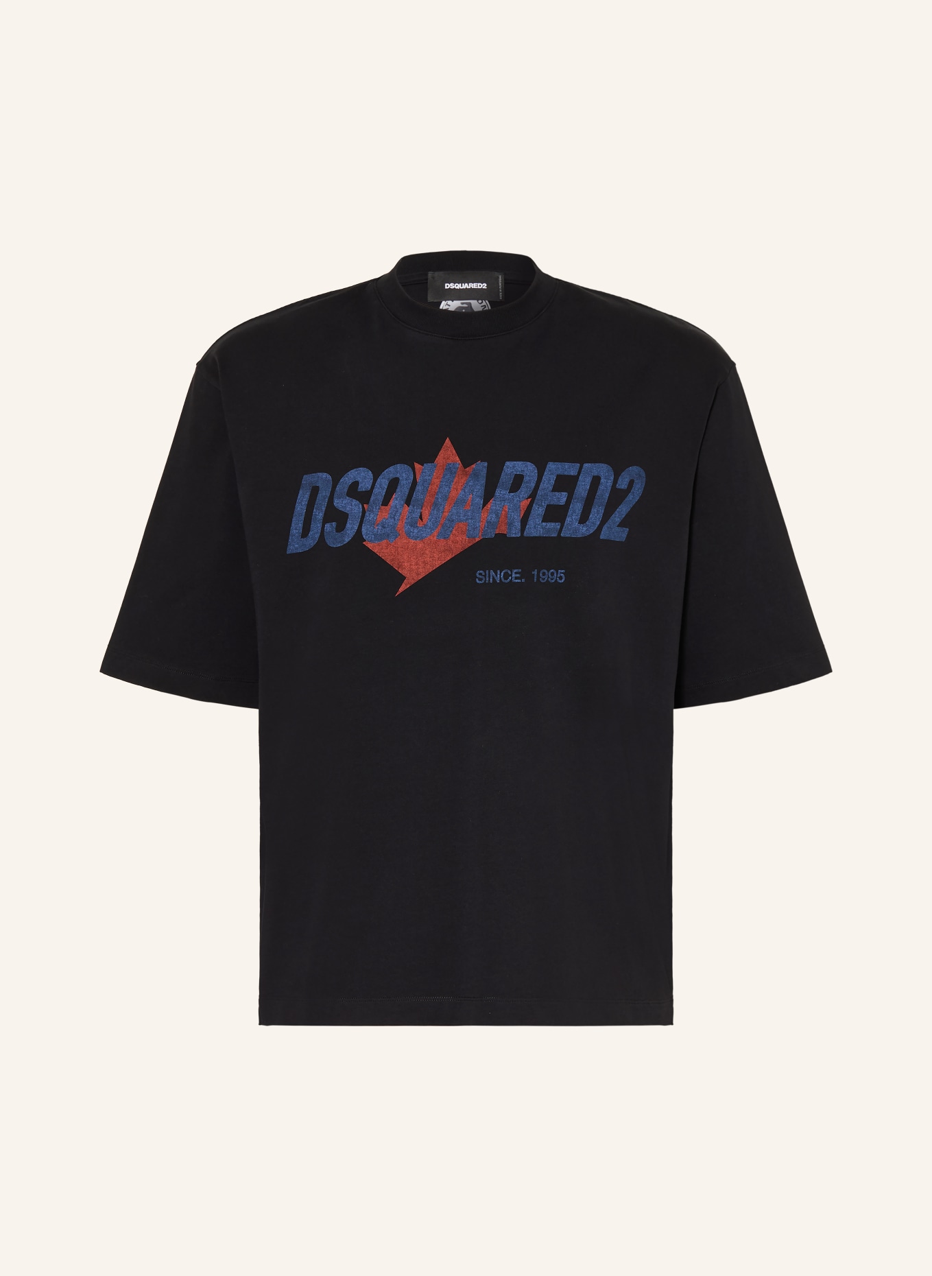 DSQUARED2 koszulka: CZARNY / CIEMNOCZERWONY / GRANATOWY
