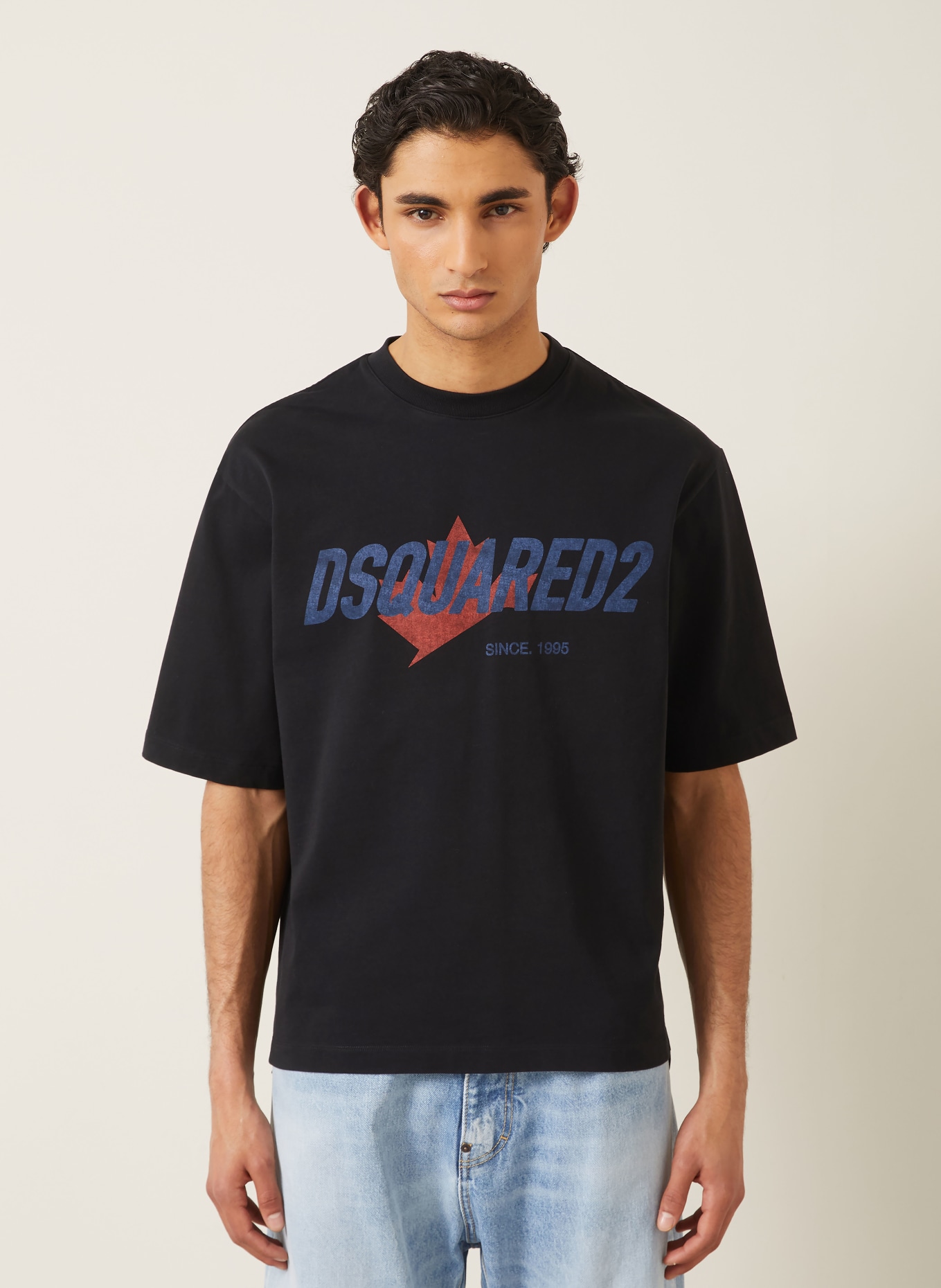DSQUARED2 koszulka: CZARNY / CIEMNOCZERWONY / GRANATOWY