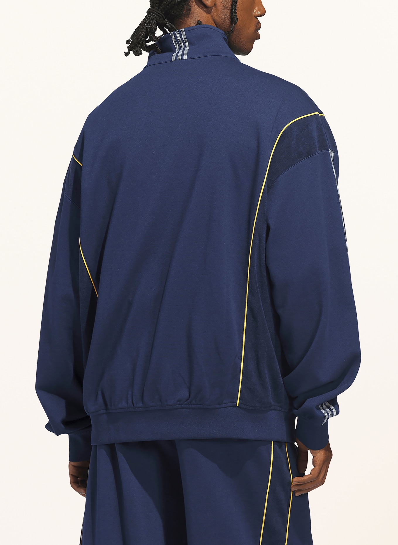 adidas Originals Trainingsjas CITY TERRACE in een materiaalmix: DONKERBLAUW / GEEL / WIT