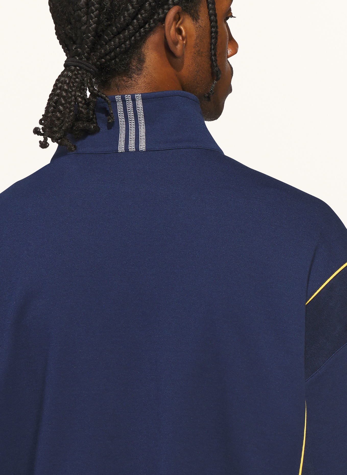 adidas Originals Trainingsjas CITY TERRACE in een materiaalmix: DONKERBLAUW / GEEL / WIT
