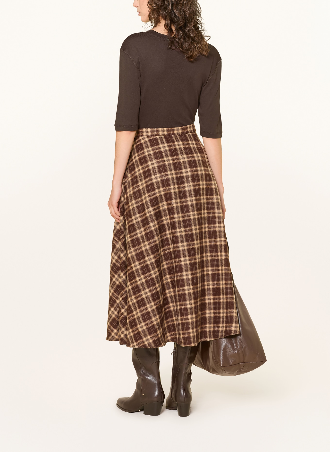 MOS MOSH MMMALI shirt with 3/4 sleeves: DARK BROWN