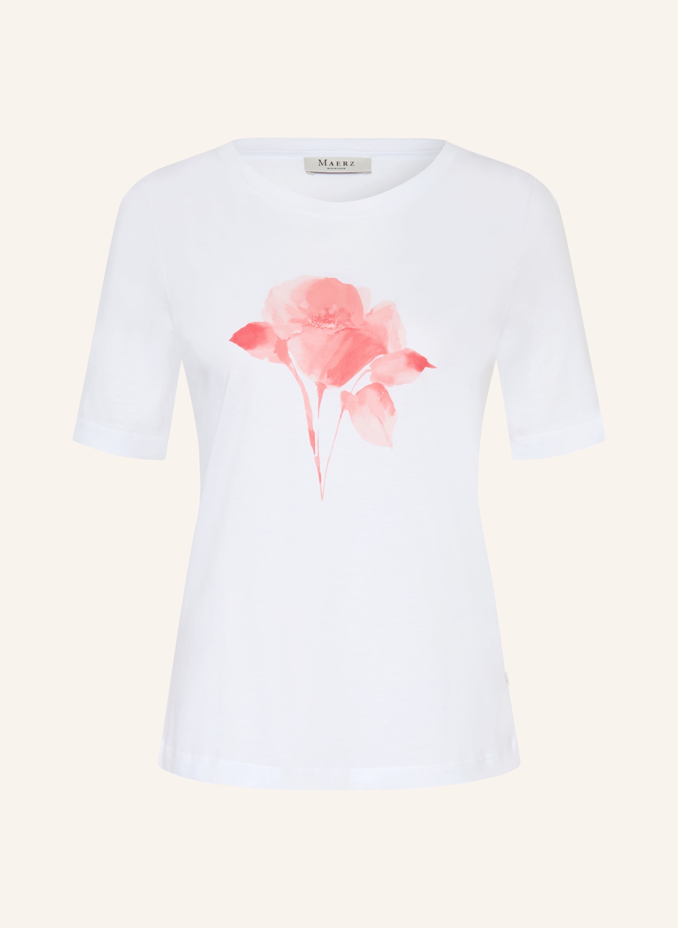 MAERZ MUENCHEN T-shirt: BLANC / ROSE