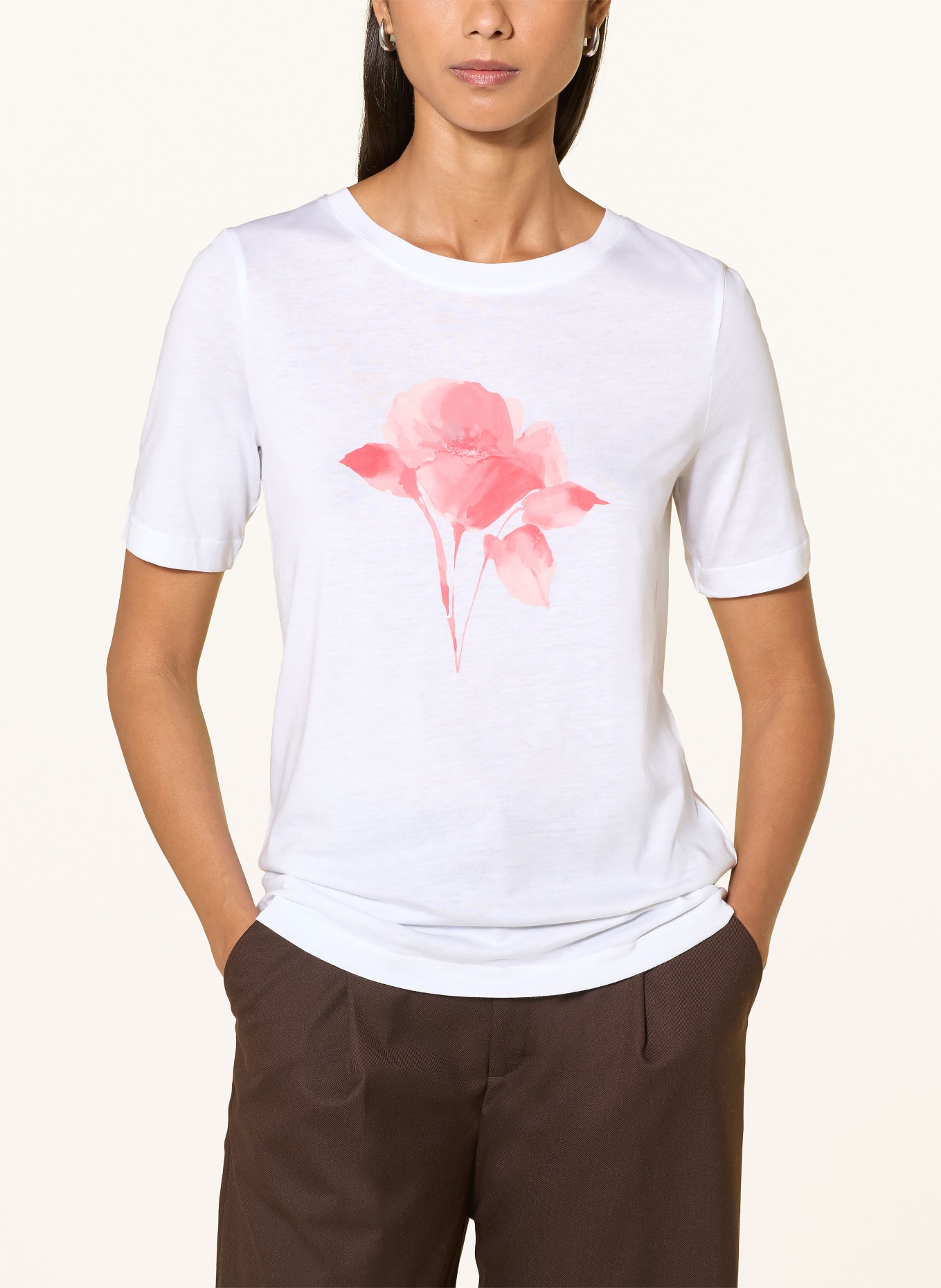 MAERZ MUENCHEN T-shirt: BLANC / ROSE