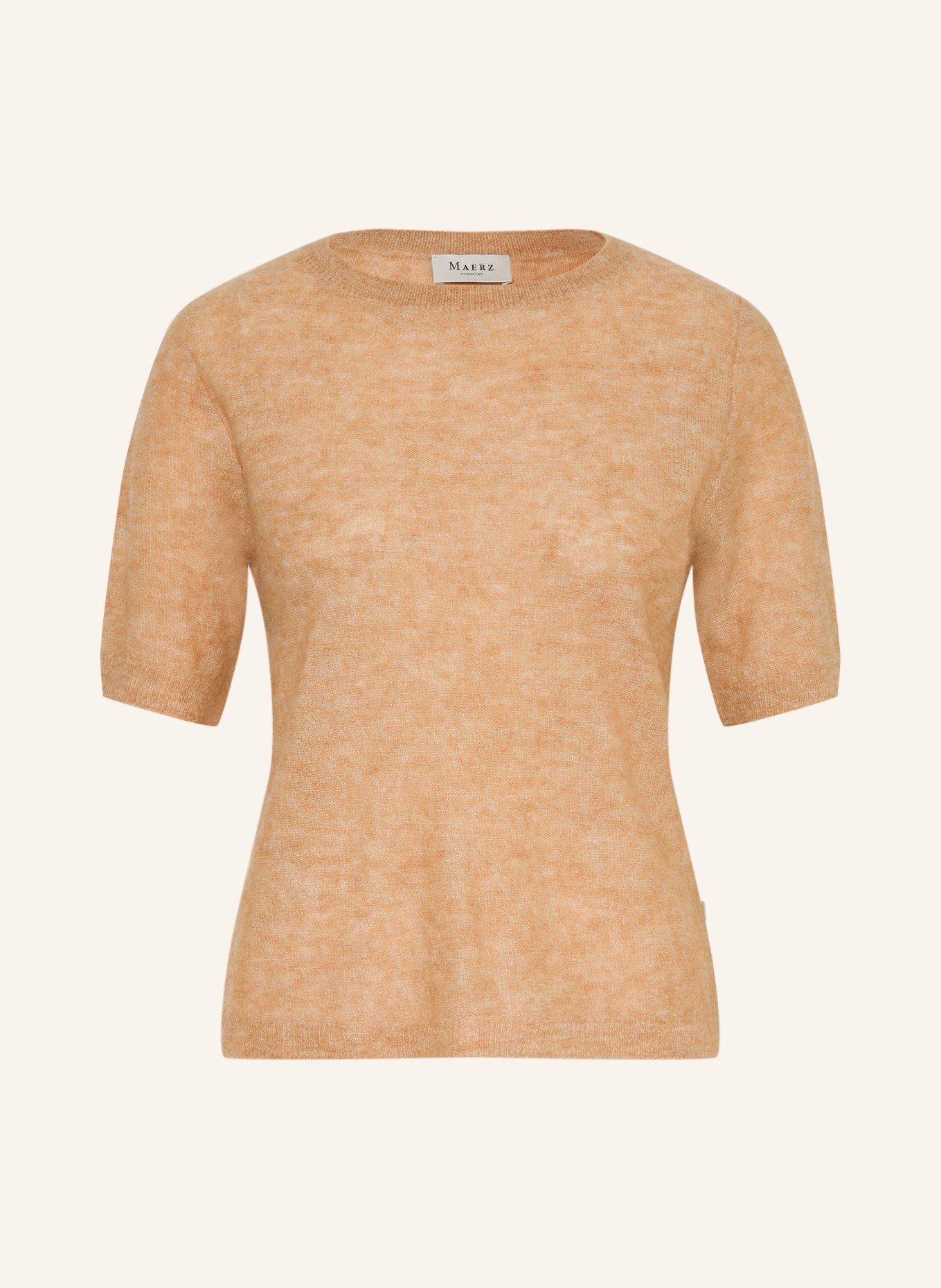 MAERZ MUENCHEN Pull en maille avec alpaga: CHAMEAU
