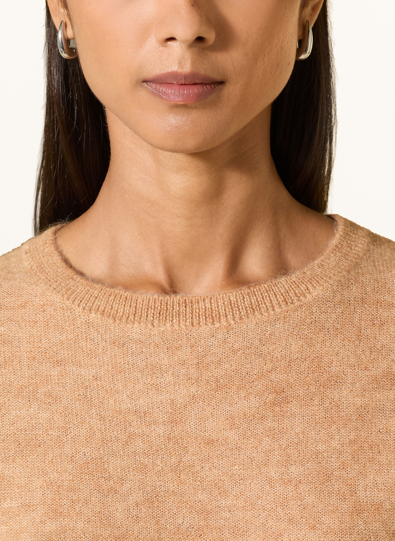MAERZ MUENCHEN Pull en maille avec alpaga: CHAMEAU