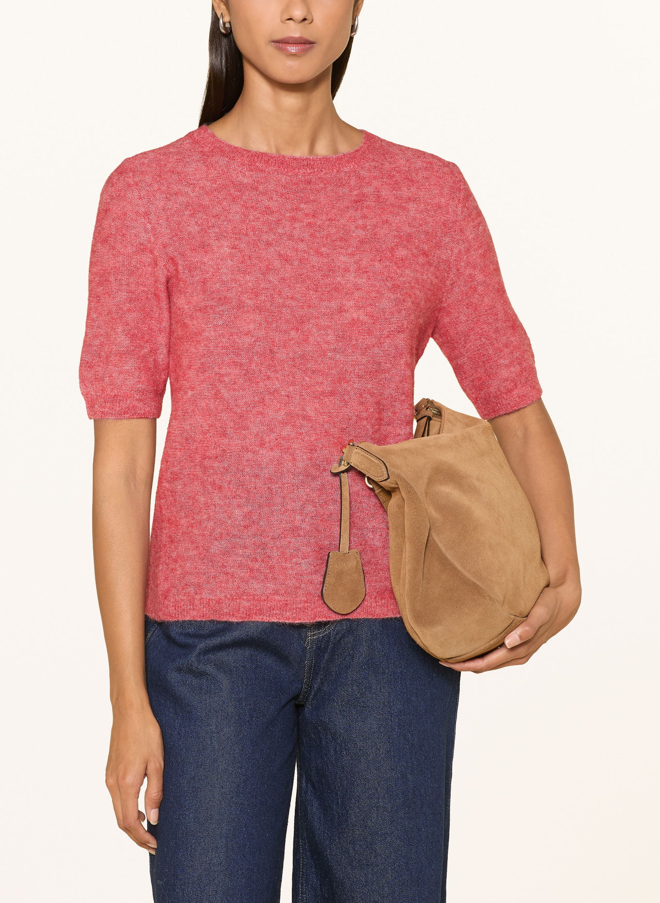 MAERZ MUENCHEN Pull en maille avec alpaga: ROUGE CLAIR