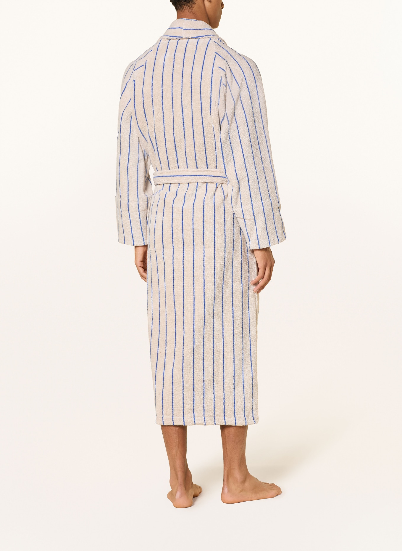 BONGUSTA Peignoir unisexe NARAM: ÉCRU / BLEU