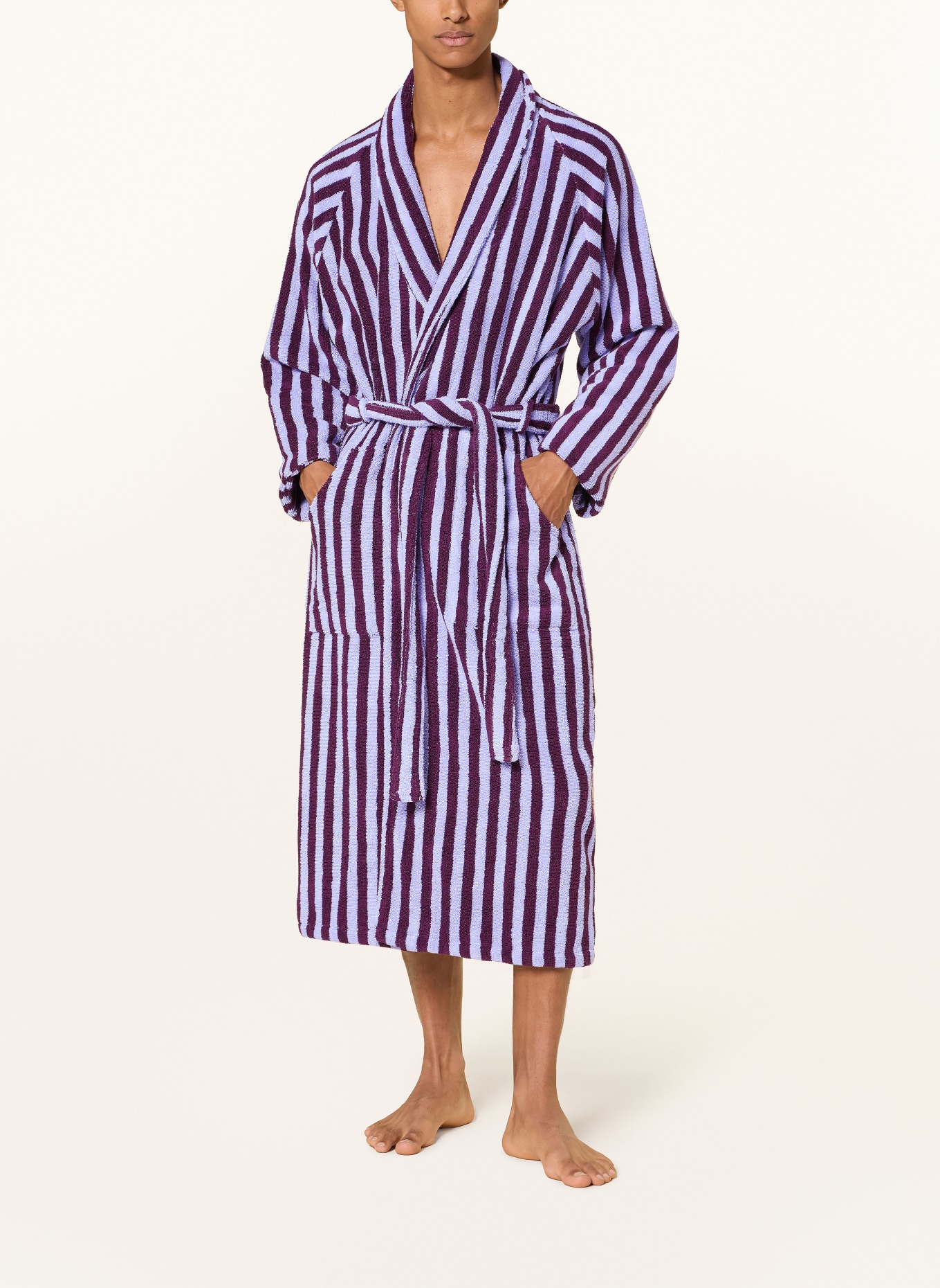 BONGUSTA Peignoir unisexe NARAM: LILAS CLAIR / LILAS FONCÉ
